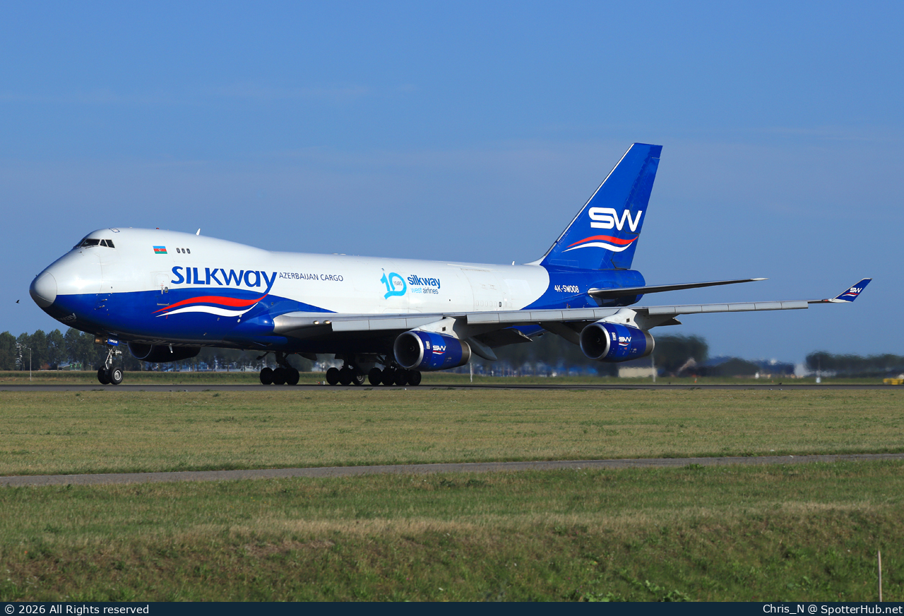 Photo of 4K-SW008 - Boeing 747-4R7F operated by Silk Way West Airlines
