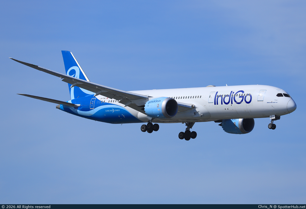 Photo of LN-FNE - Boeing 787-9 Dreamliner operated by IndiGo (opb Norse Atlantic Airways)