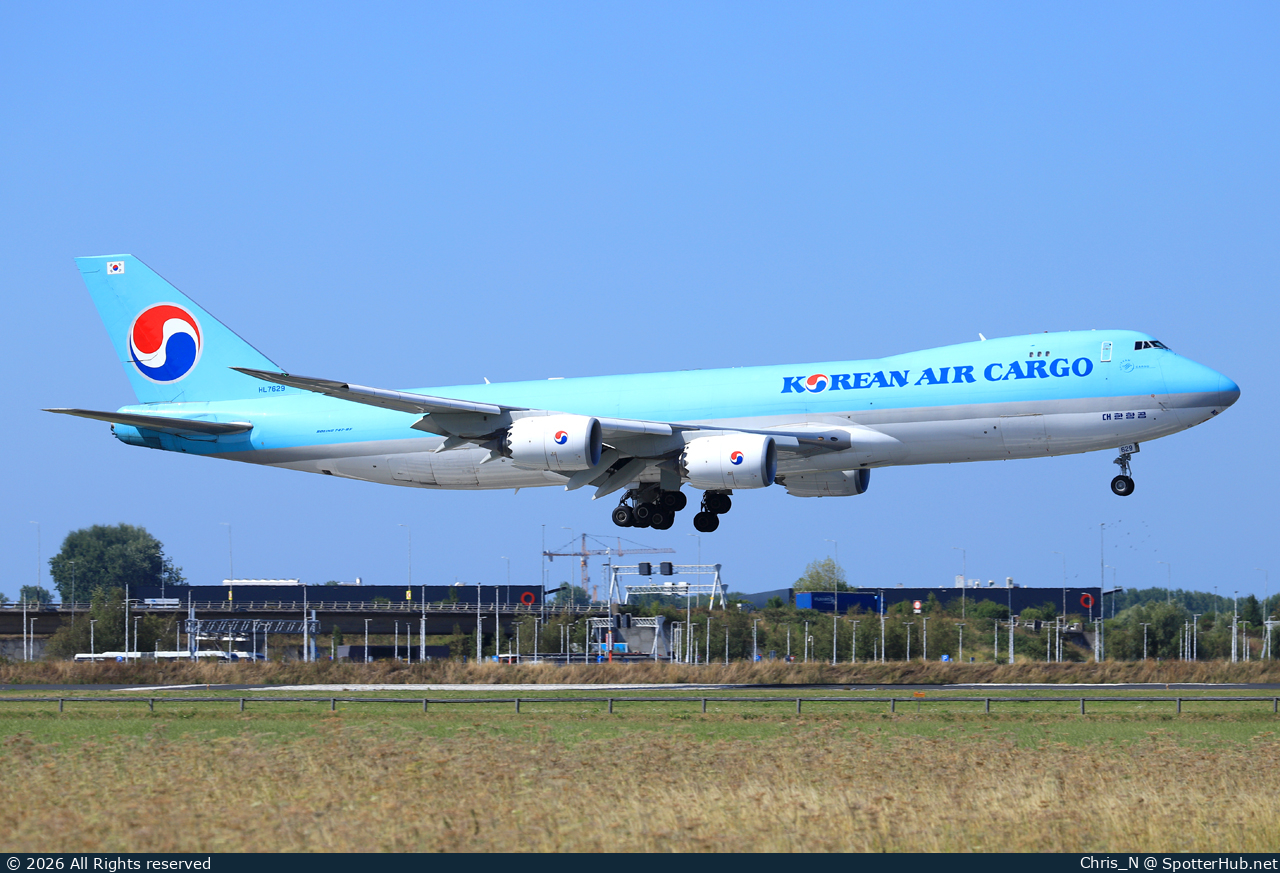 Photo of HL7629 - Boeing 747-8B5F operated by Korean Air Cargo