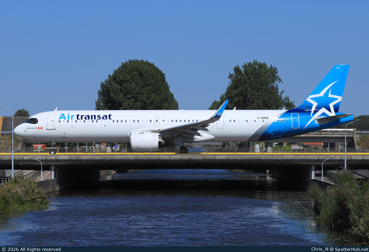 Photo of C-GOKE - Airbus A321-271NX operated by Air Transat