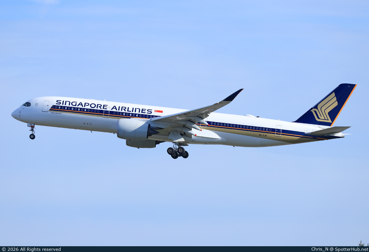 Photo of 9V-SJG - Airbus A350-941 operated by Singapore Airlines
