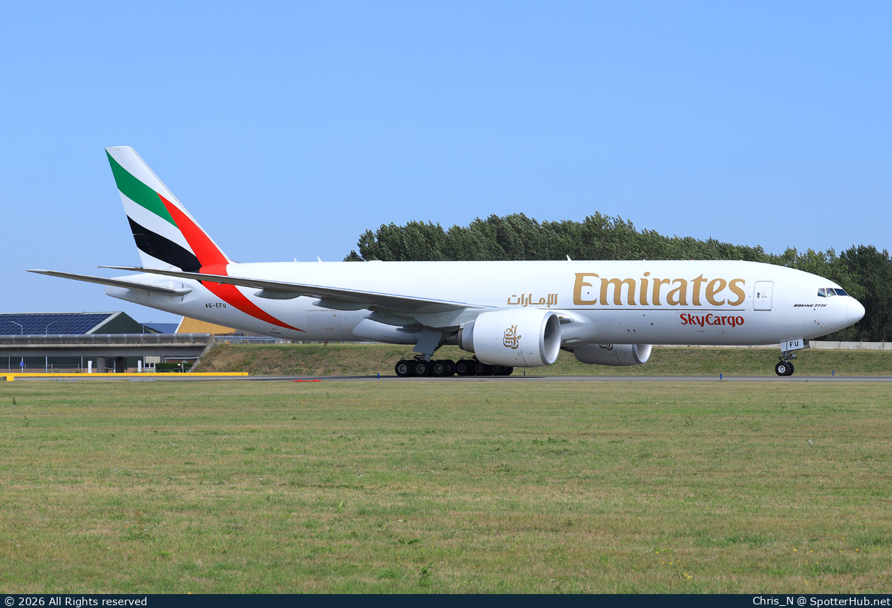 Photo of A6-EFU - Boeing 777-F operated by Emirates SkyCargo