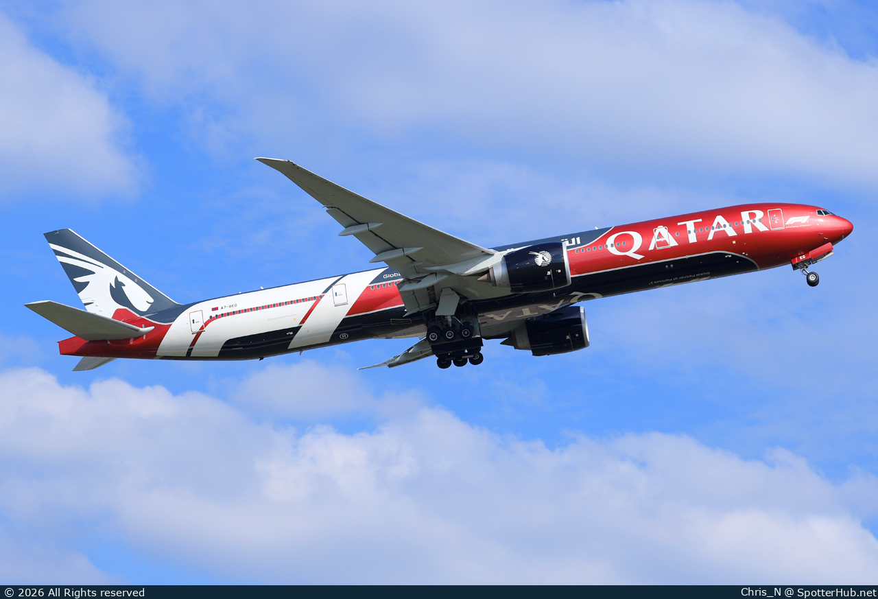 Photo of A7-BEG - Boeing 777-3DZ(ER) operated by Qatar Airways