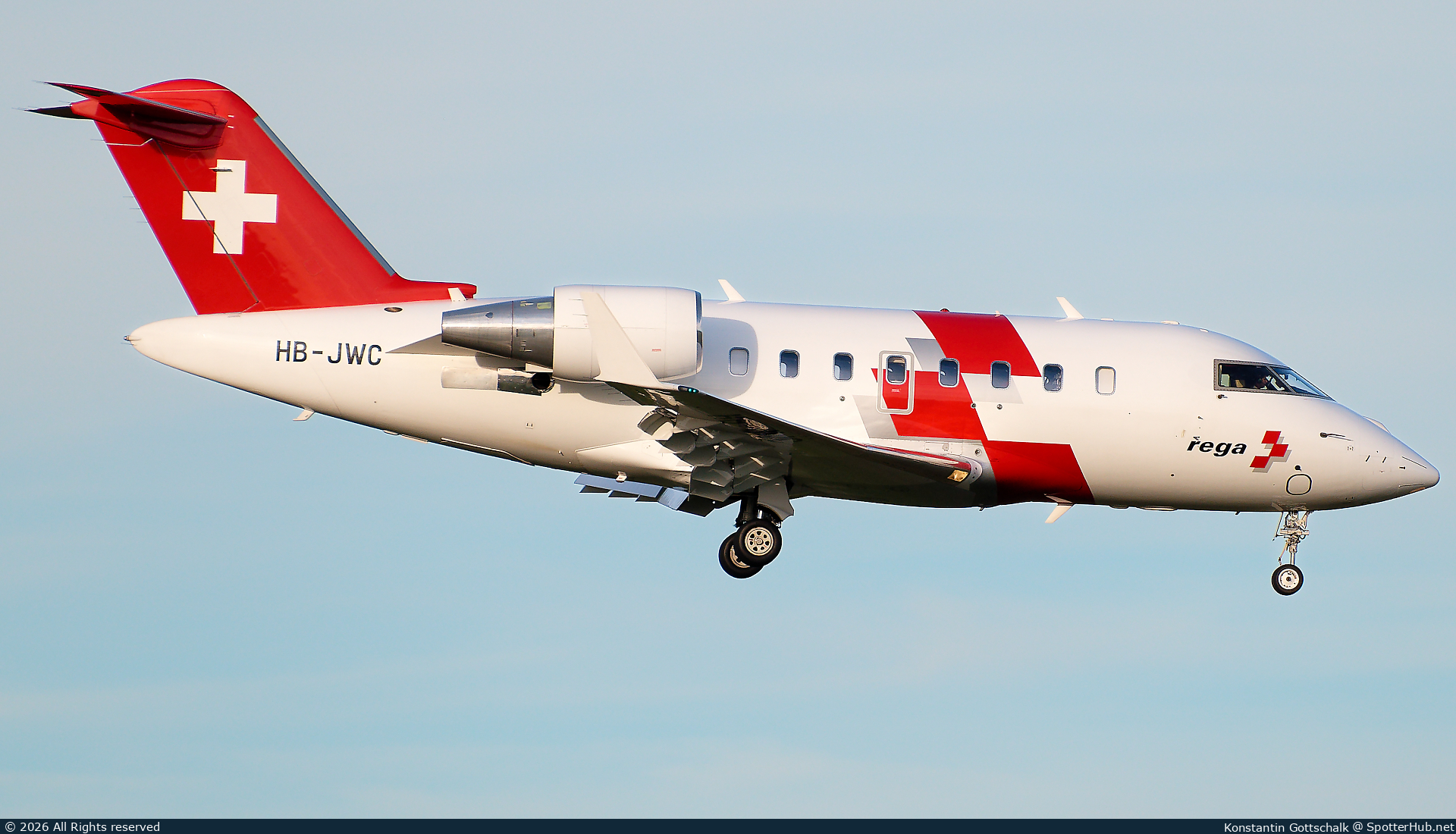 Photo of HB-JWC - Bombardier Challenger 650 operated by Rega Swiss Air-Rescue