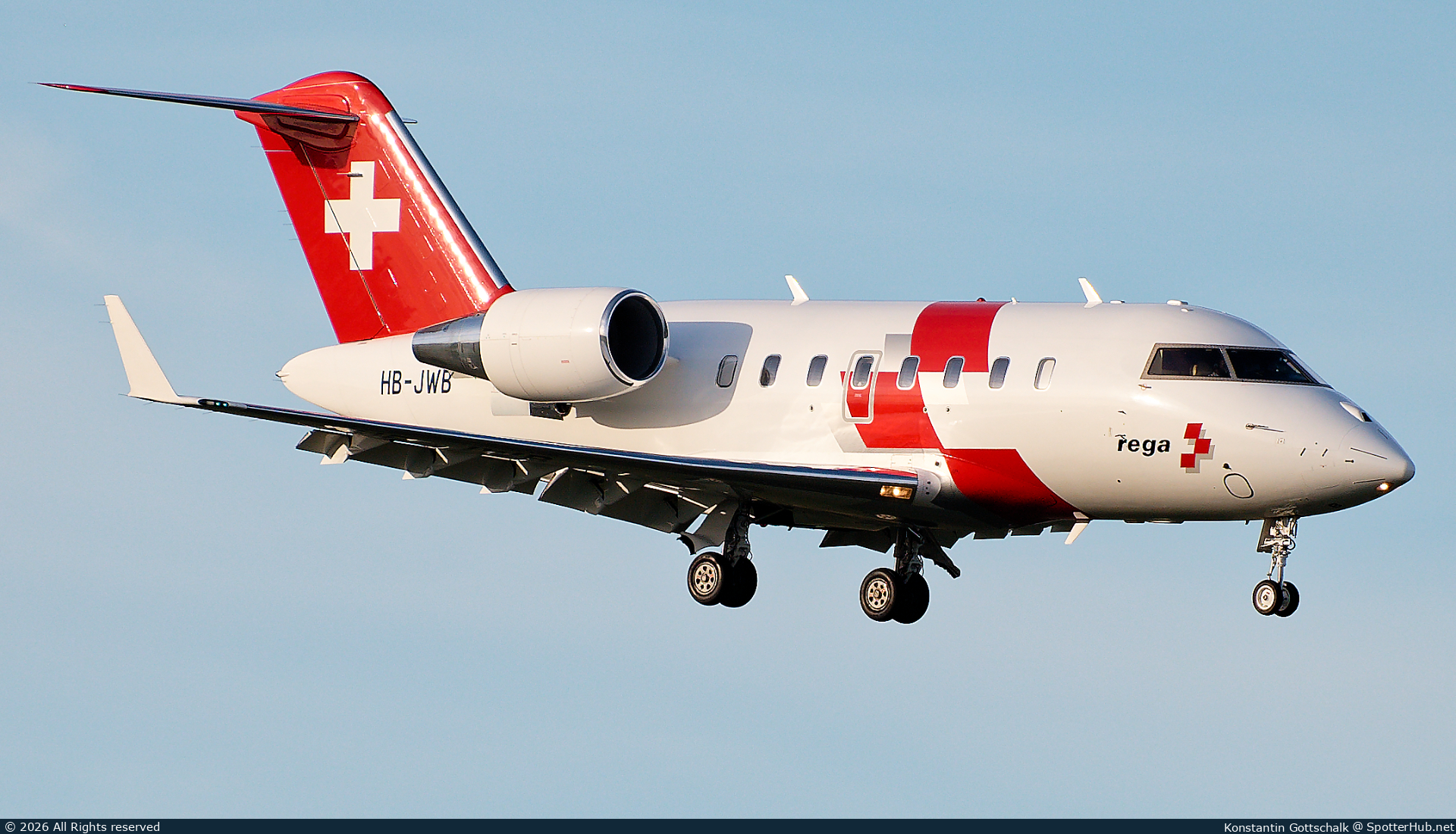 Photo of HB-JWB - Bombardier Challenger 650 operated by Rega Swiss Air-Rescue