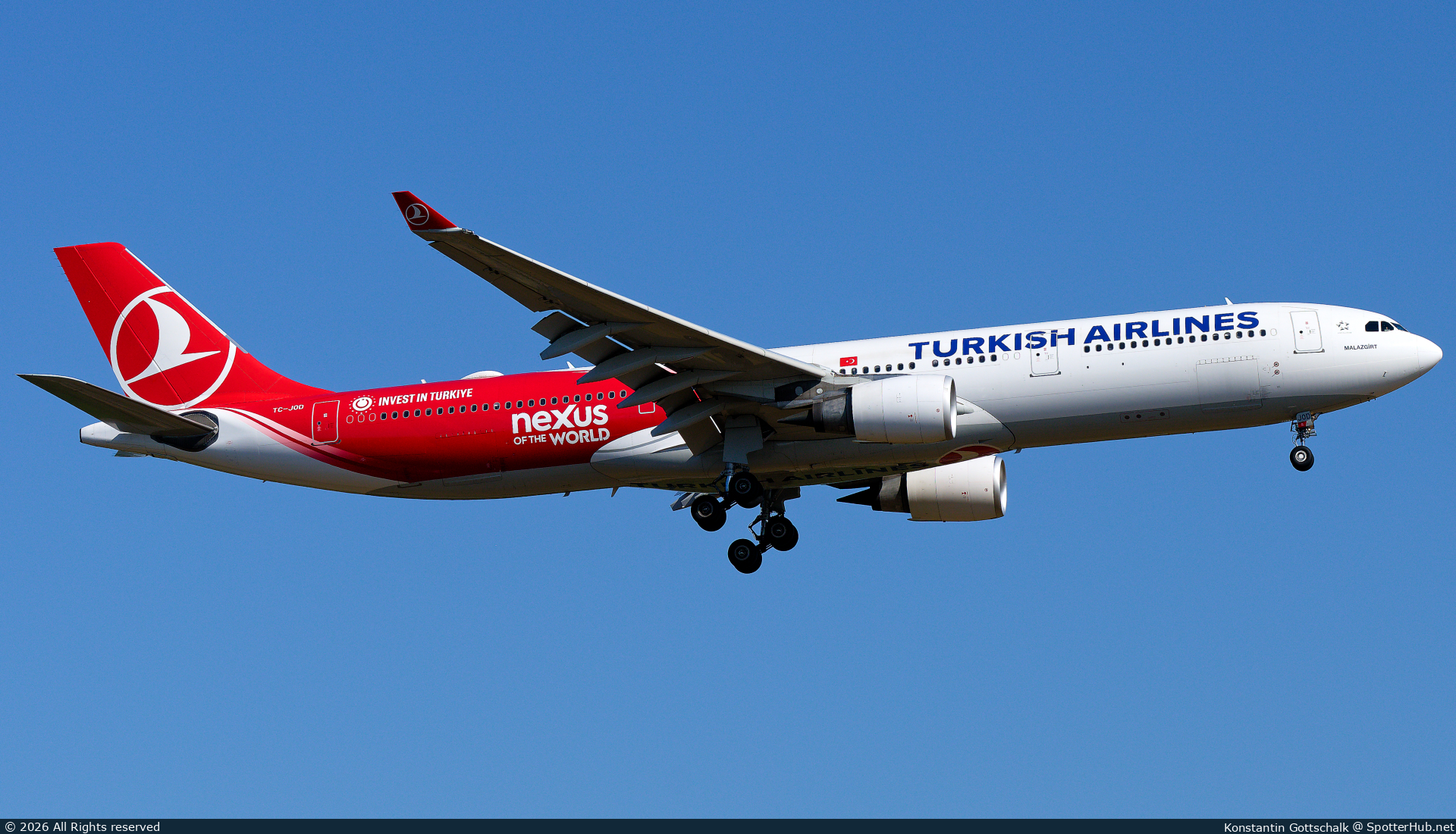 Photo of TC-JOD - Airbus A330-303 operated by Turkish Airlines
