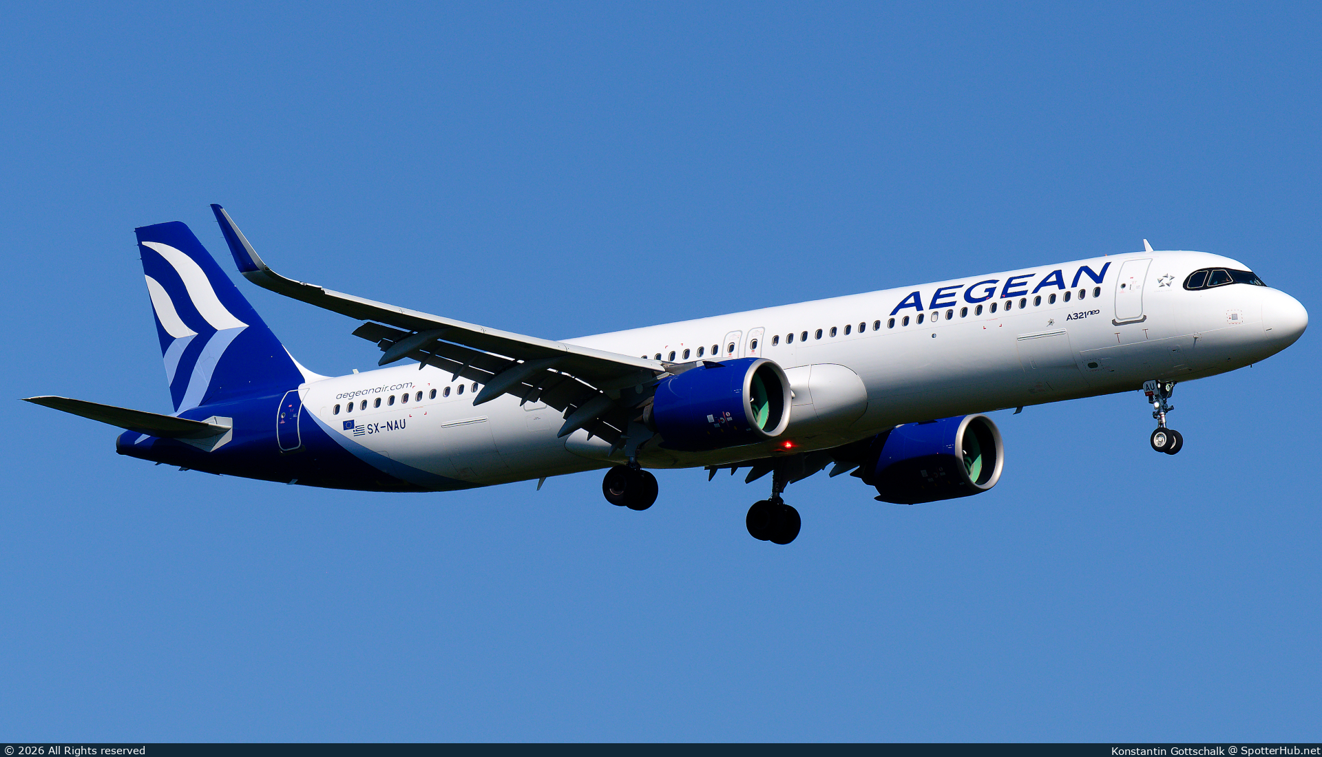 Photo of SX-NAU - Airbus A321-271NX operated by Aegean Airlines