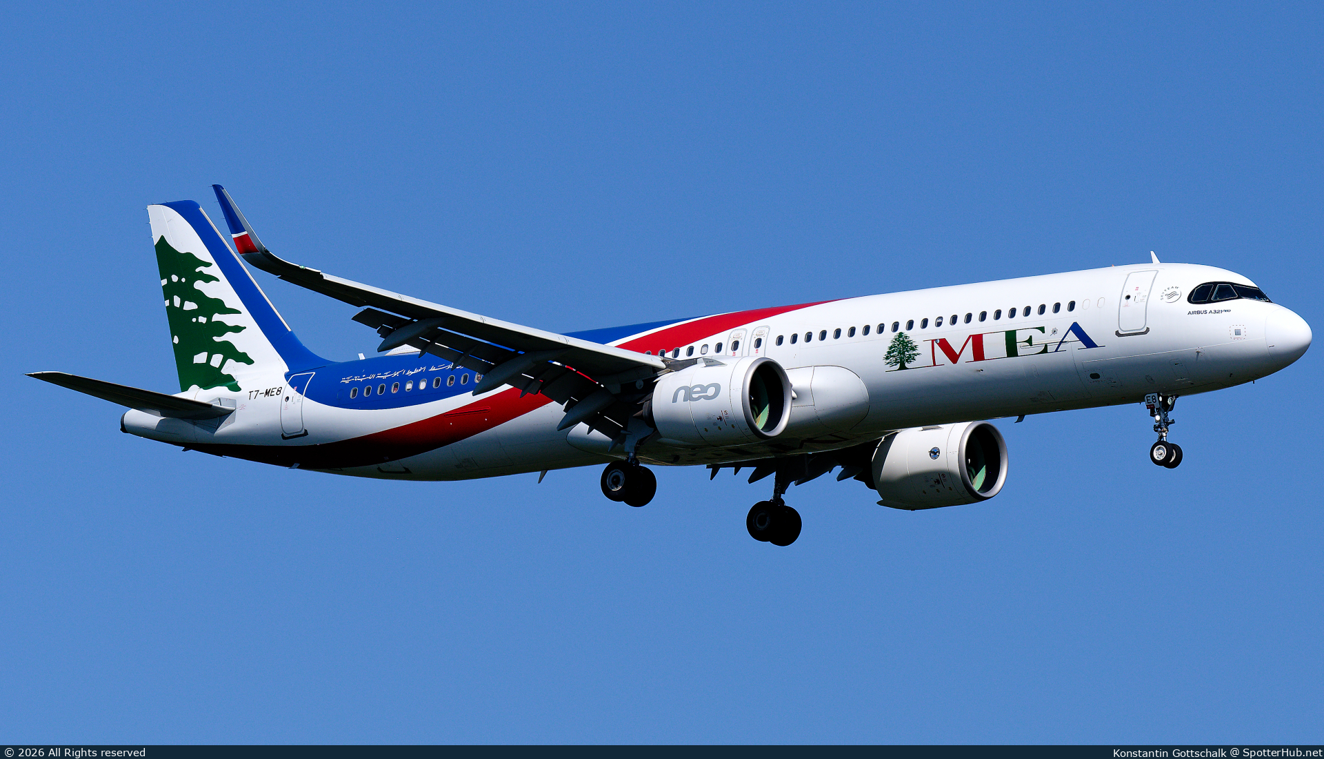 Photo of T7-ME8 - Airbus A321-271NX operated by MEA Middle East Airlines