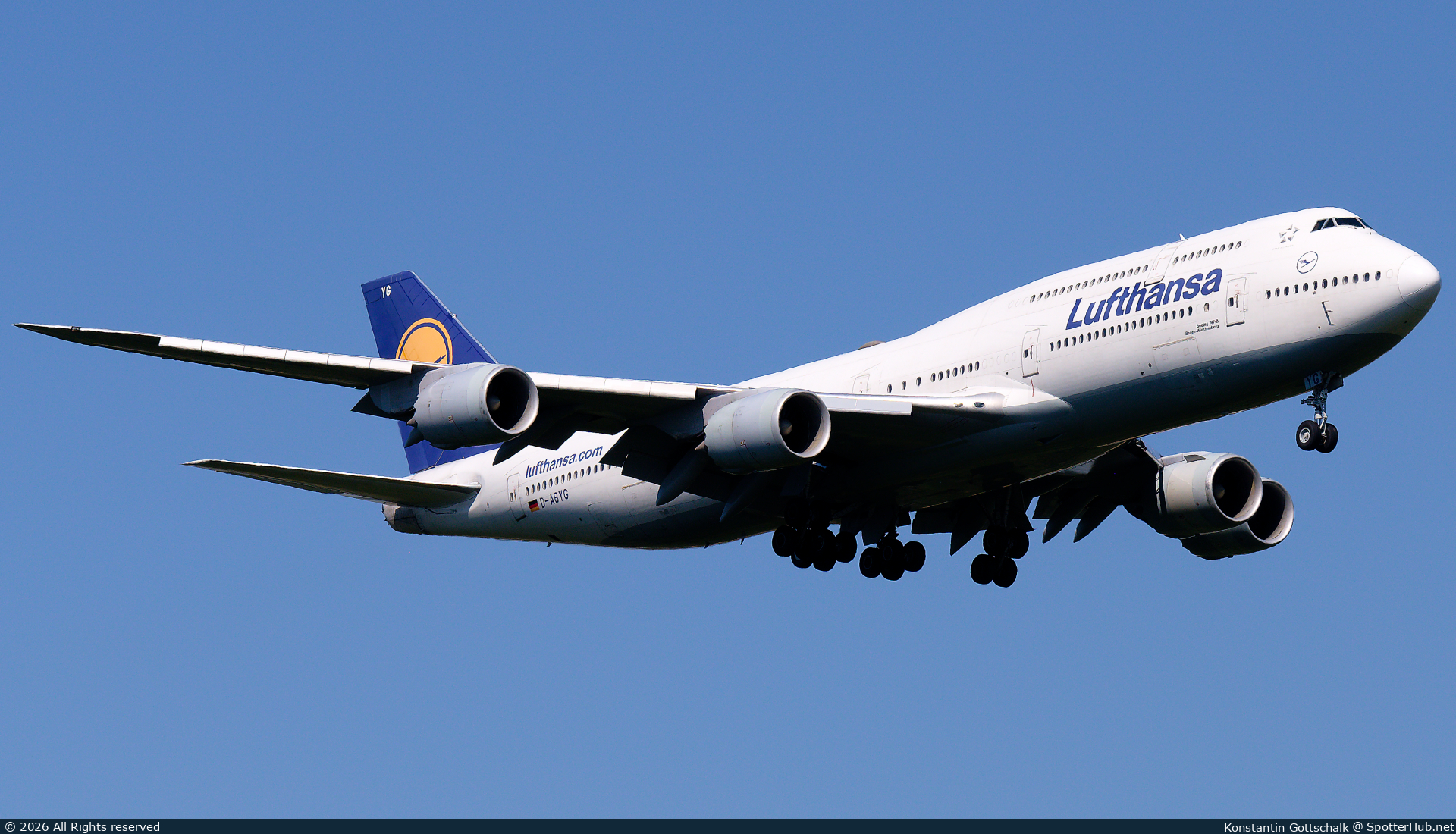 Photo of D-ABYG - Boeing 747-830 operated by Lufthansa