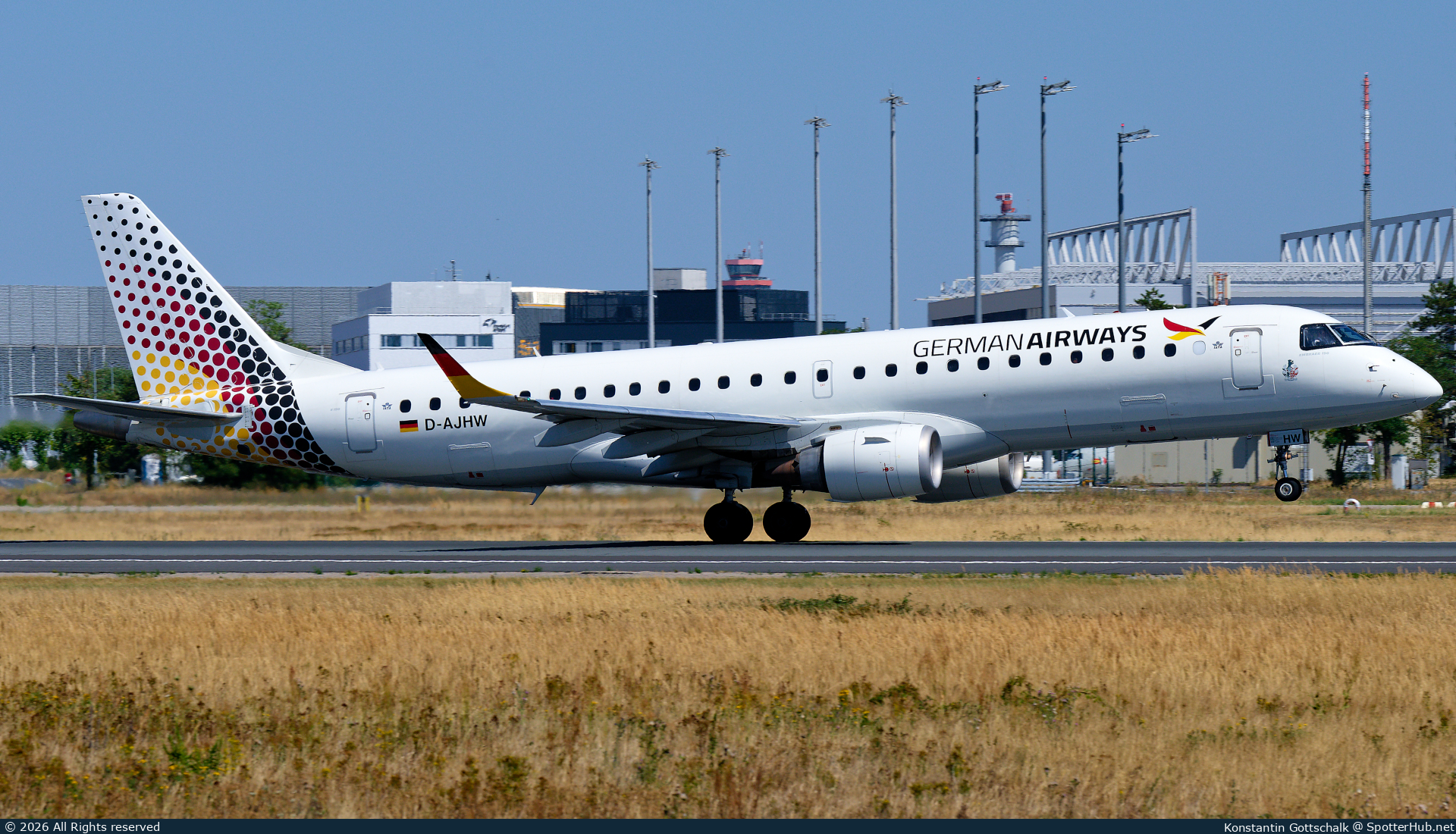 Photo of D-AJHW - Embraer ERJ-190LR operated by German Airways