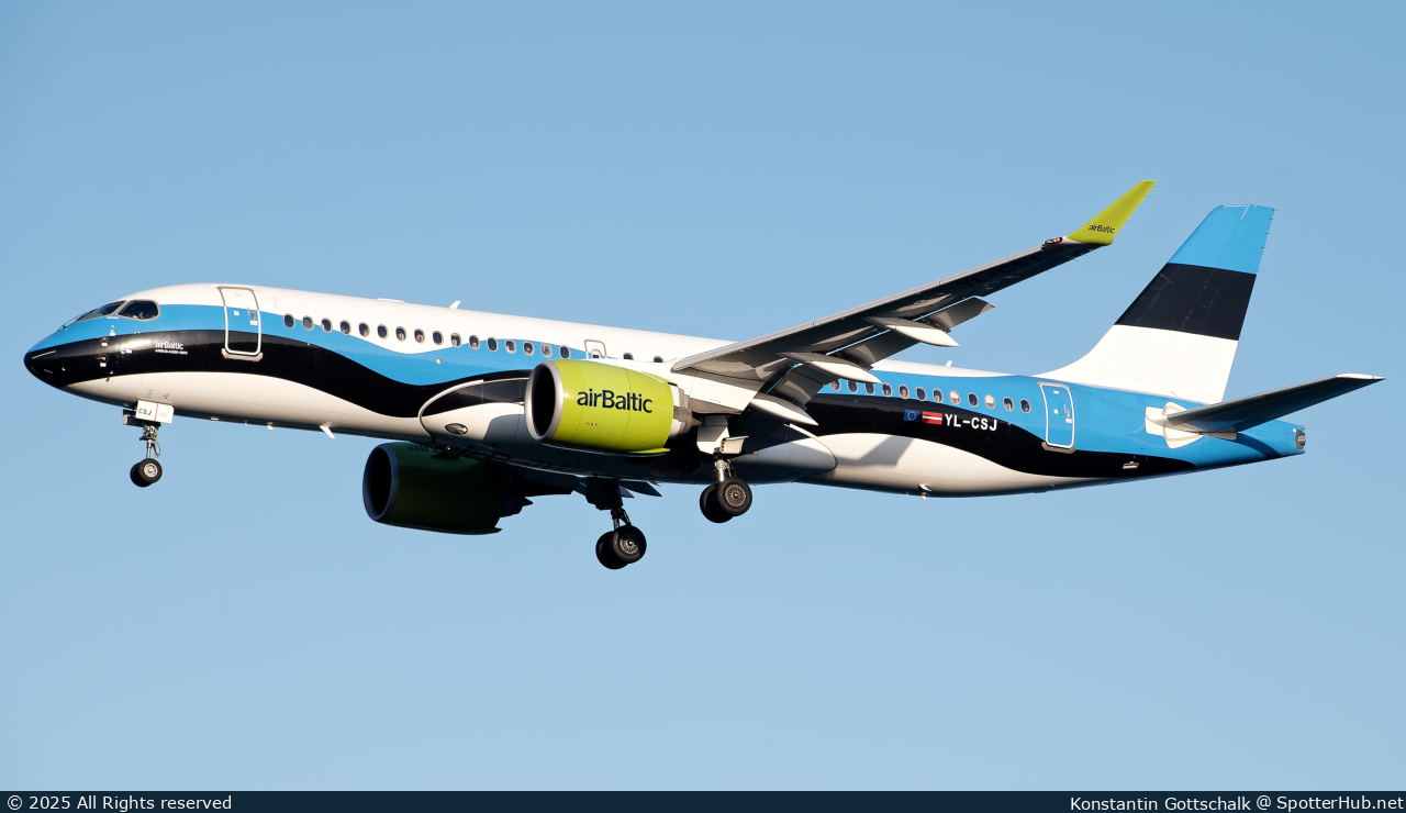 Photo of YL-CSJ - Airbus A220-300 operated by airBaltic