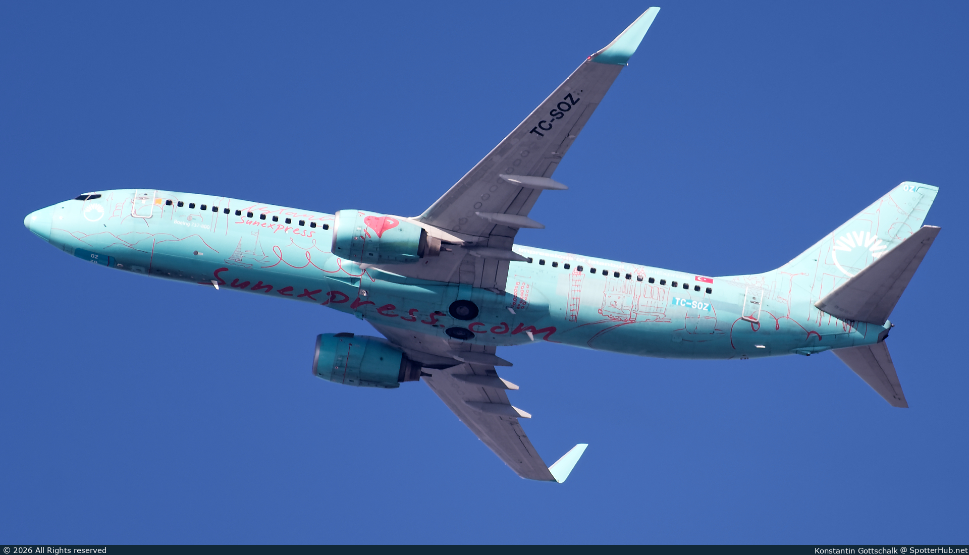 Photo of TC-SOZ - Boeing 737-8HX operated by SunExpress
