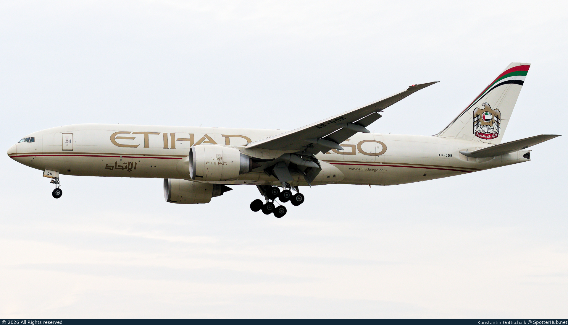 Photo of A6-DDB - Boeing 777-FFX operated by Etihad Cargo