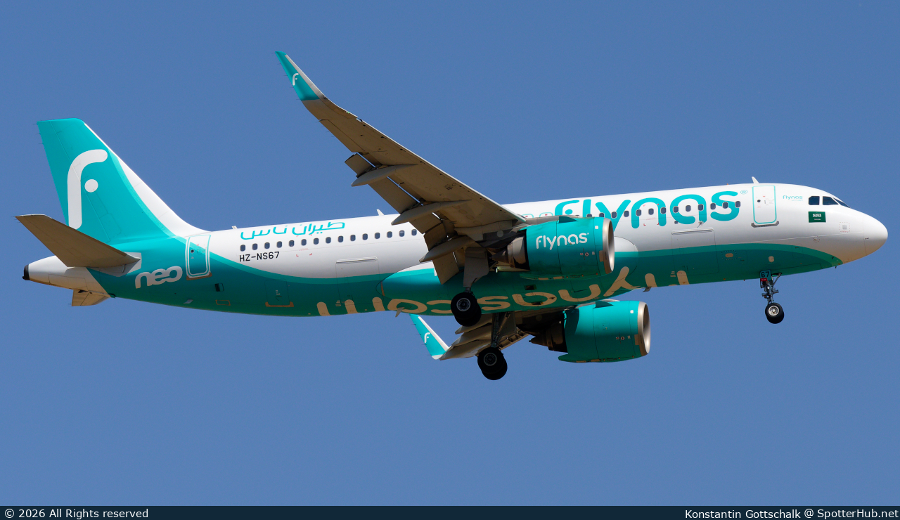 Photo of HZ-NS67 - Airbus A320-251N operated by Flynas