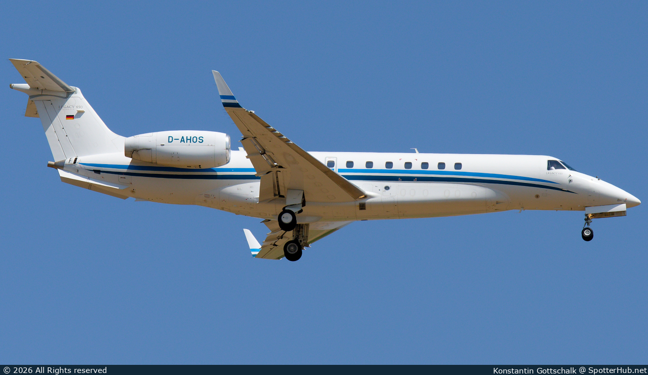 Photo of D-AHOS - Embraer Legacy 650 operated by VistaJet Germany