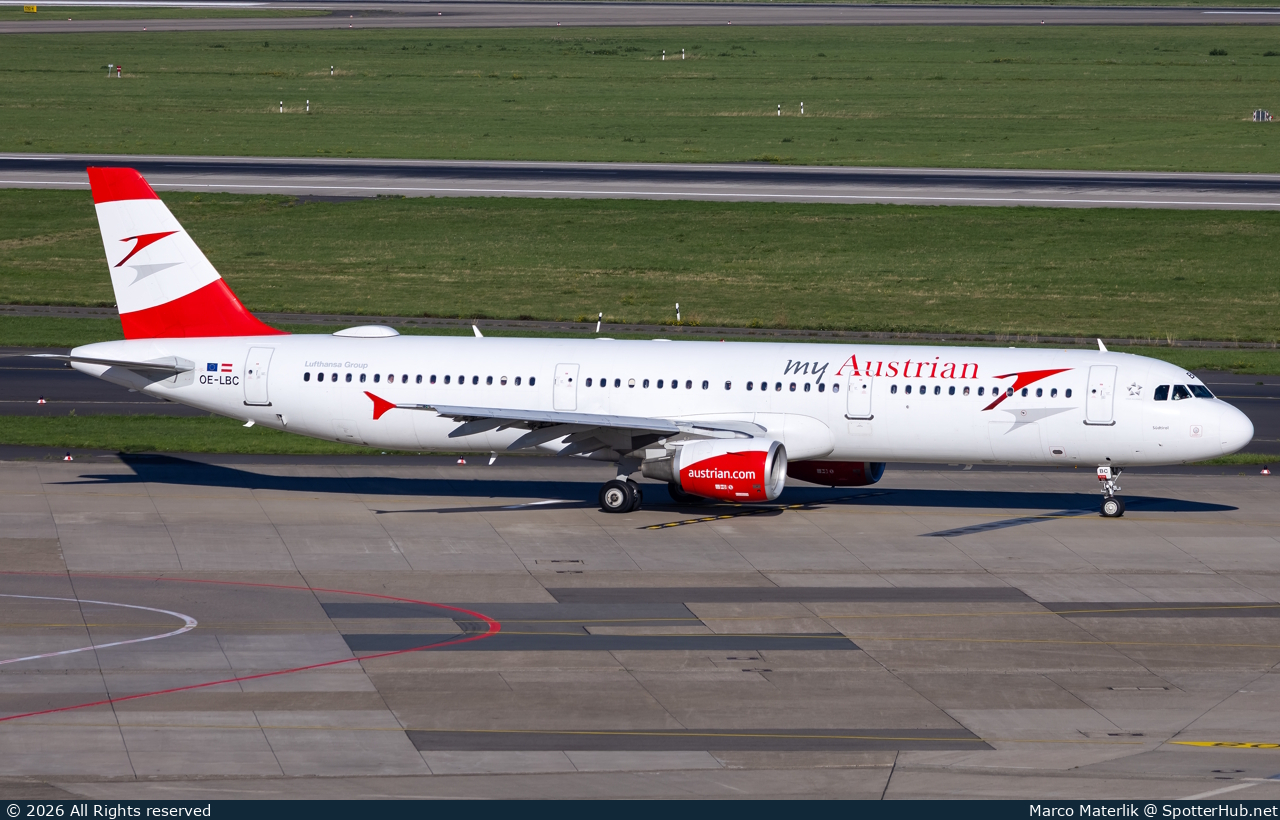 Photo of OE-LBC - Airbus A321-111 operated by Austrian Airlines