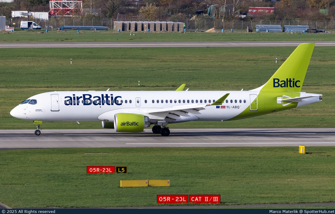 Photo of YL-ABQ - Airbus A220-300 operated by airBaltic