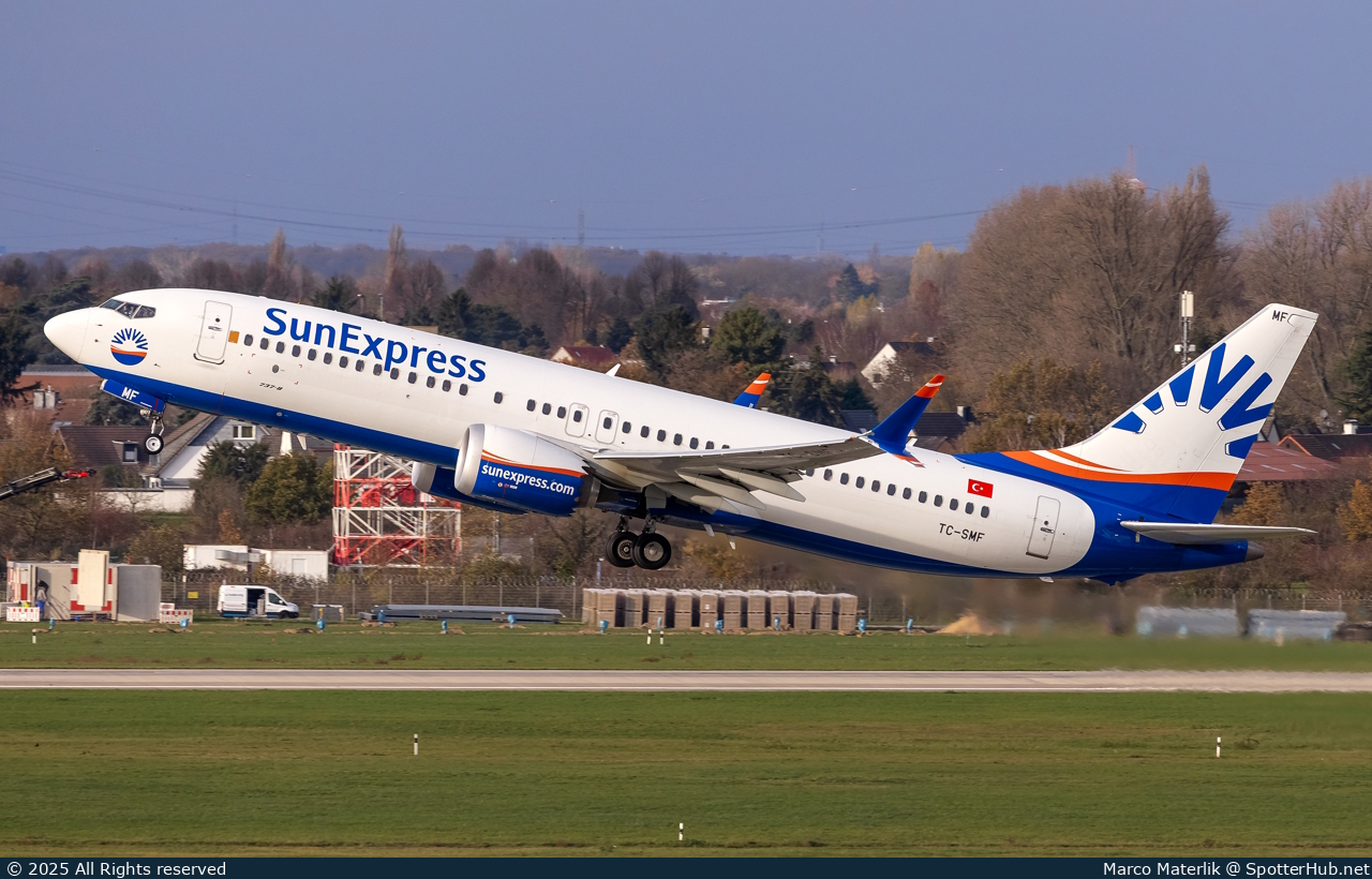 Photo of TC-SMF - Boeing 737 MAX 8 operated by SunExpress