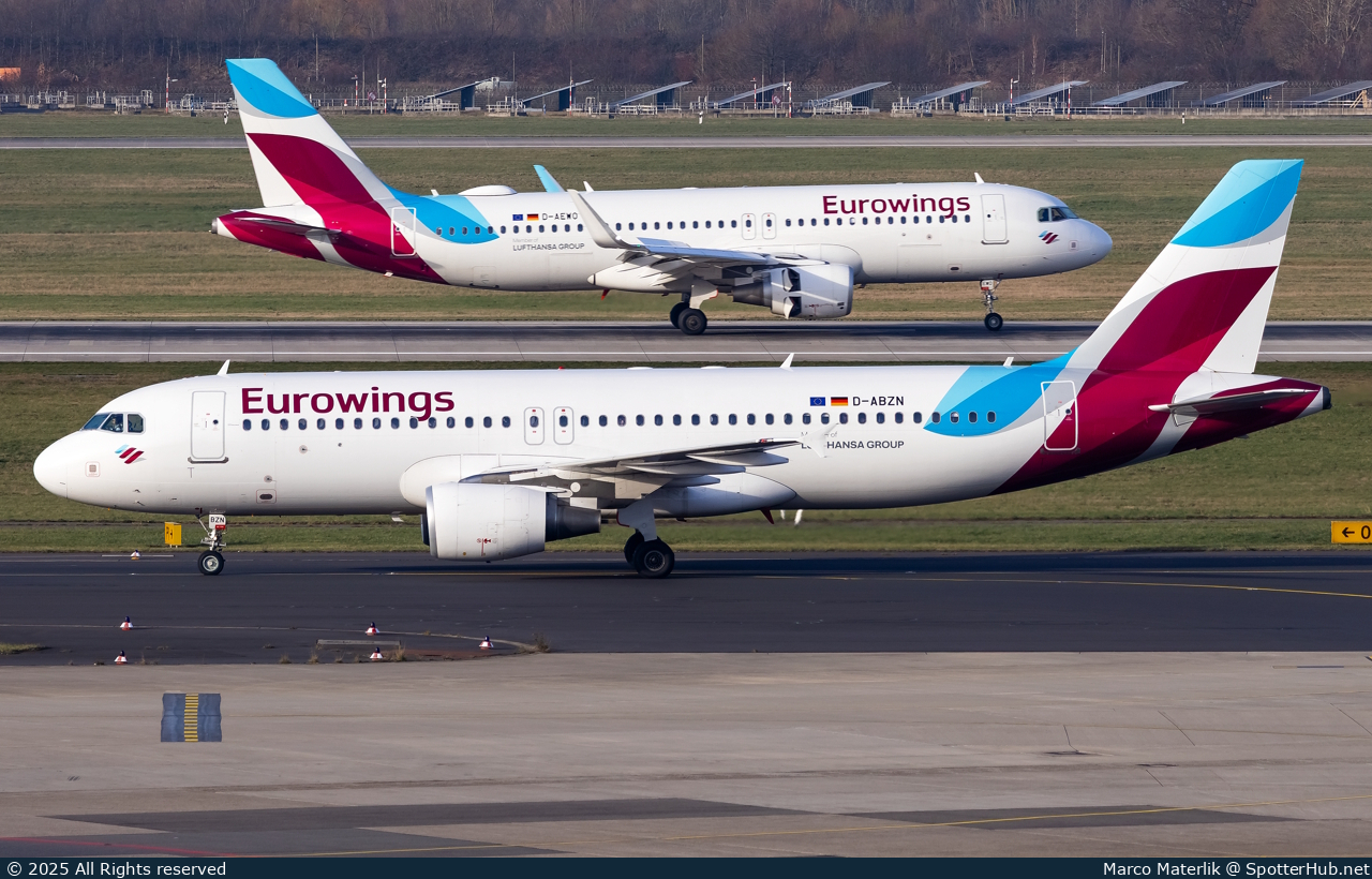 Photo of D-ABZN - Airbus A320-216 operated by Eurowings