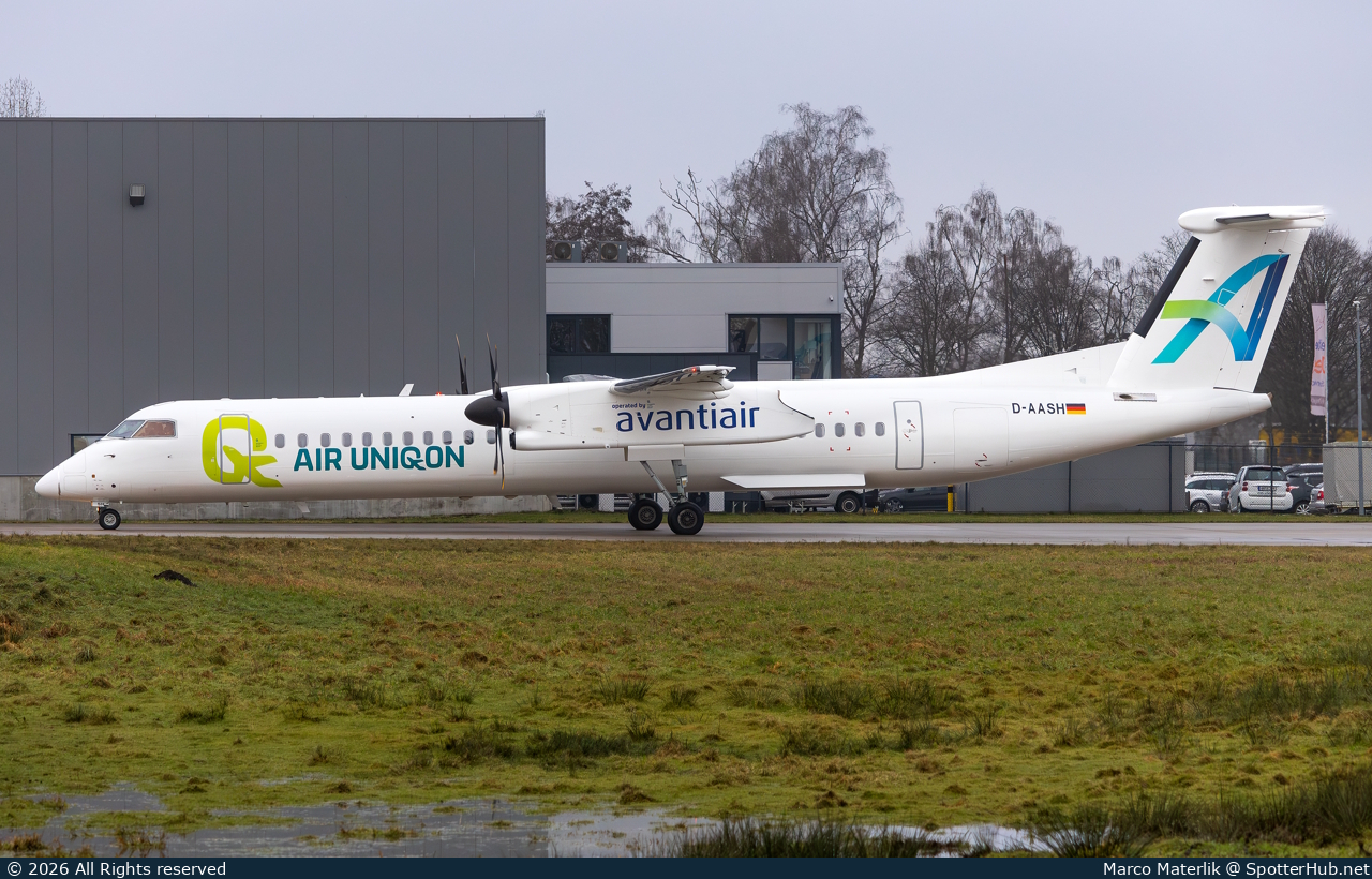Photo of D-AASH - Bombardier DHC-8-402 Dash 8 Q400 operated by Air Uniqon (opb Avanti Air)