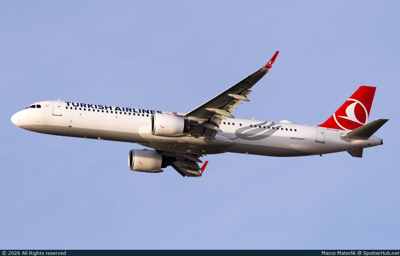 Photo of TC-LTB - Airbus A321-271NX operated by Turkish Airlines