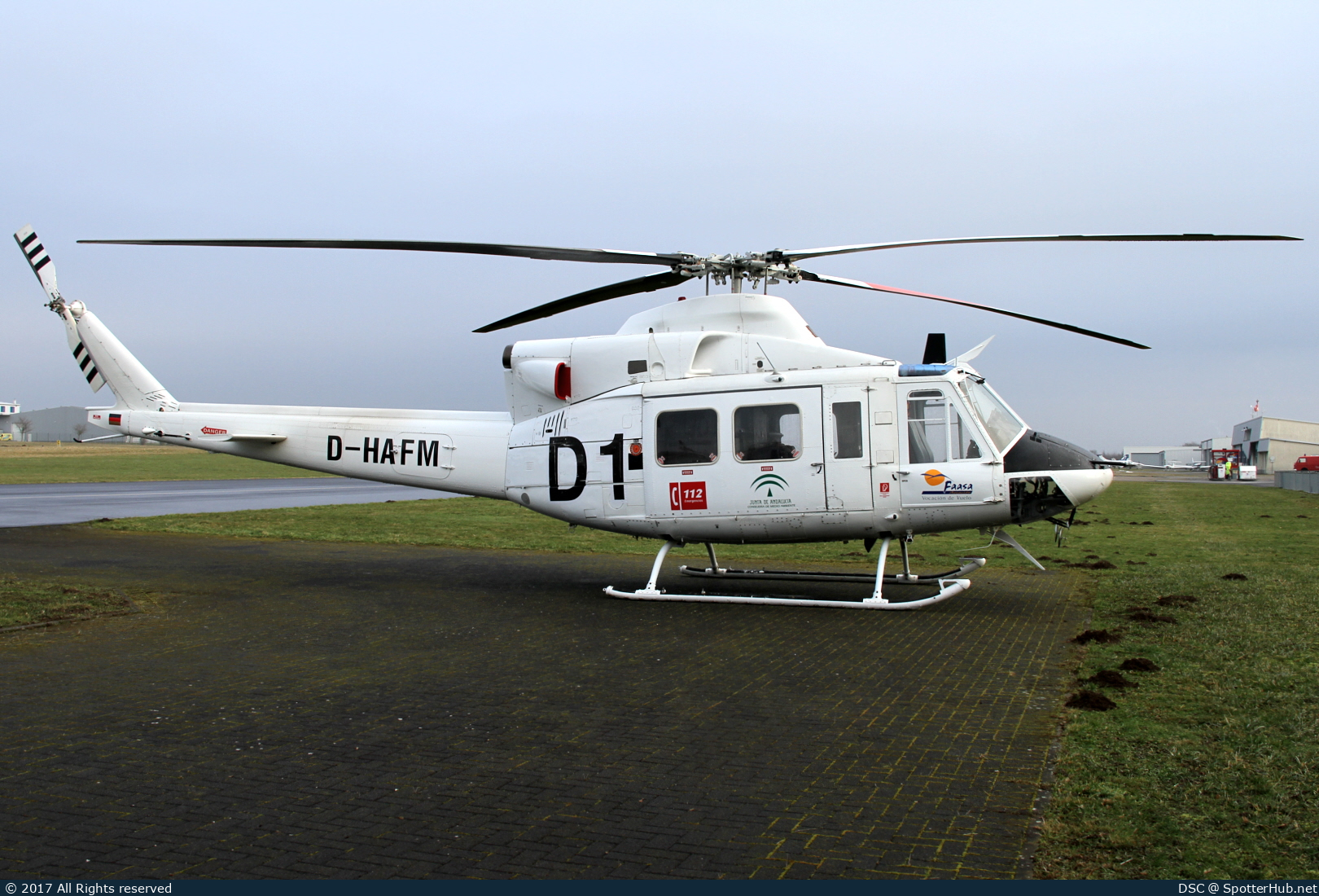 Photo of D-HAFM - Agusta-Bell AB-412 operated by Agrarflug Helilift