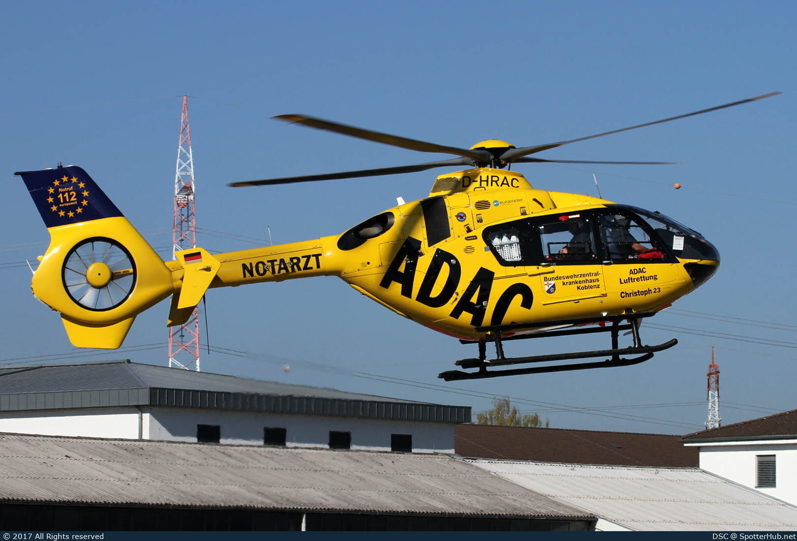 Photo of D-HRAC - Eurocopter EC135 P2+ operated by ADAC Luftrettung