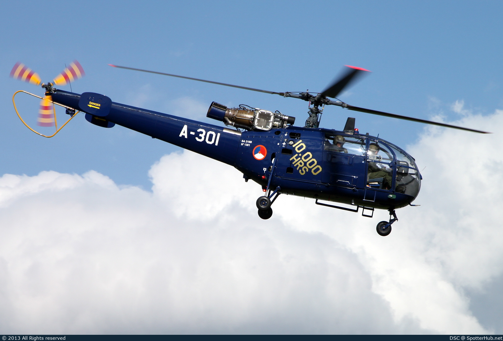 Photo of A-301 - Aérospatiale SA316B Alouette III operated by Royal Netherlands Air Force