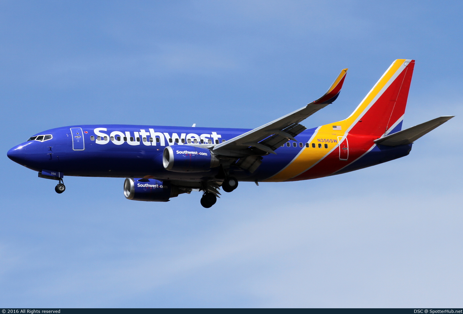 Photo of N356SW - Boeing 737-3H4 operated by Southwest Airlines