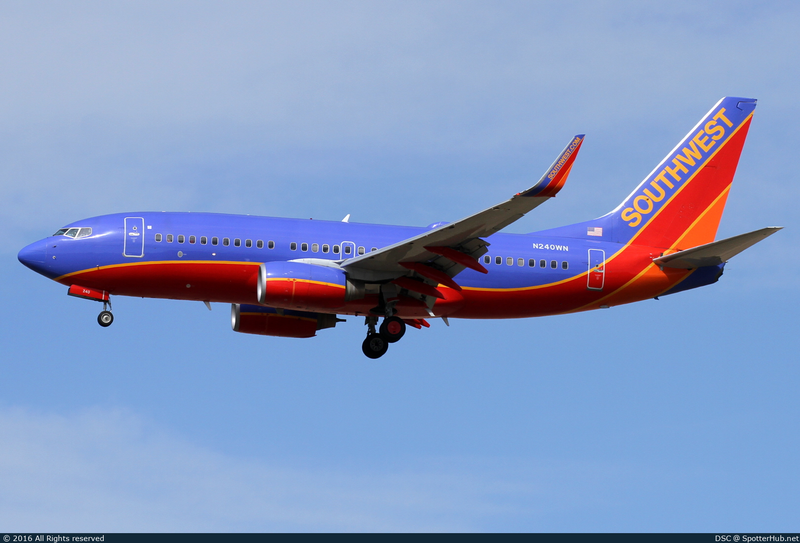 Photo of N240WN - Boeing 737-7H4 operated by Southwest Airlines