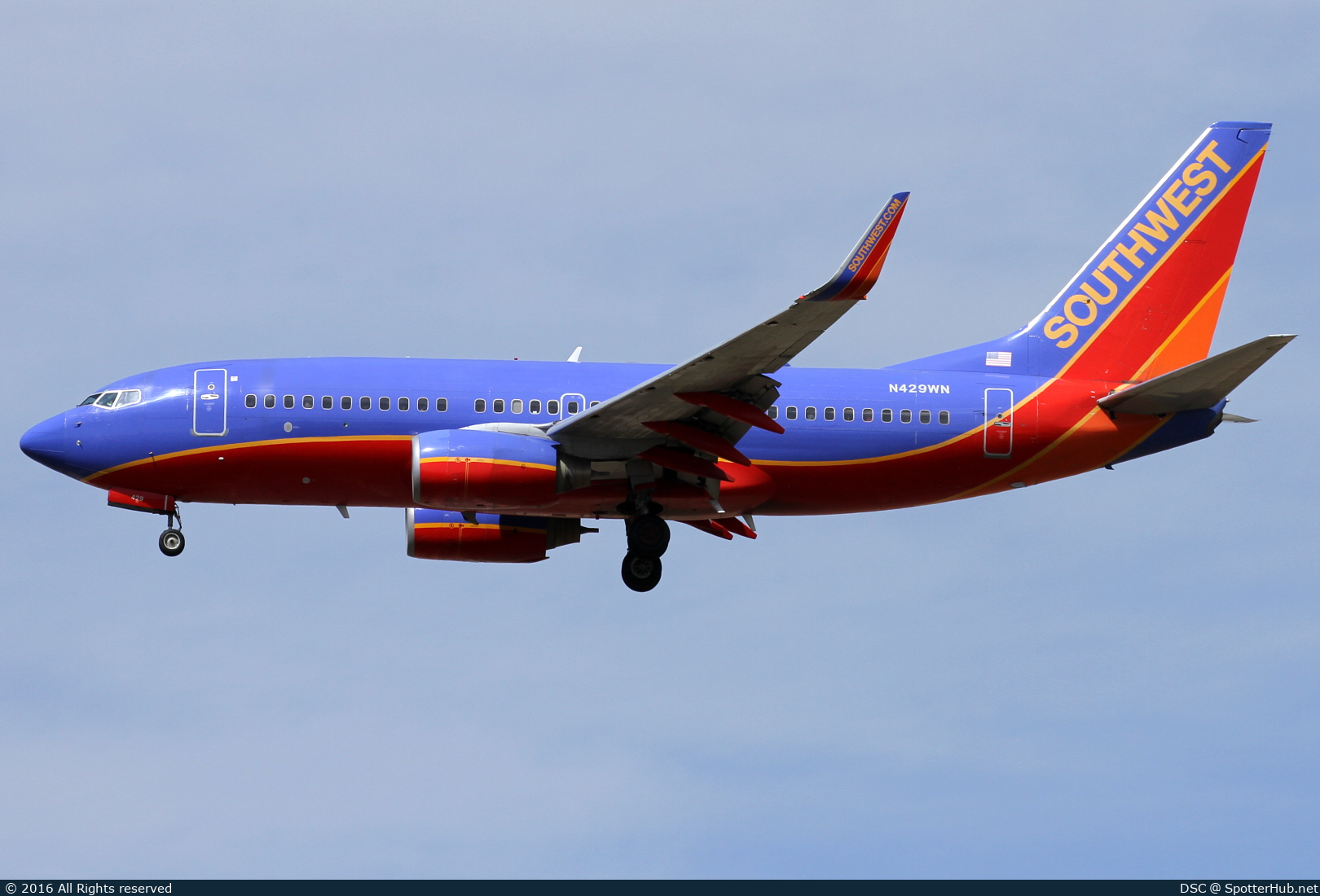 Photo of N429WN - Boeing 737-7H4 operated by Southwest Airlines