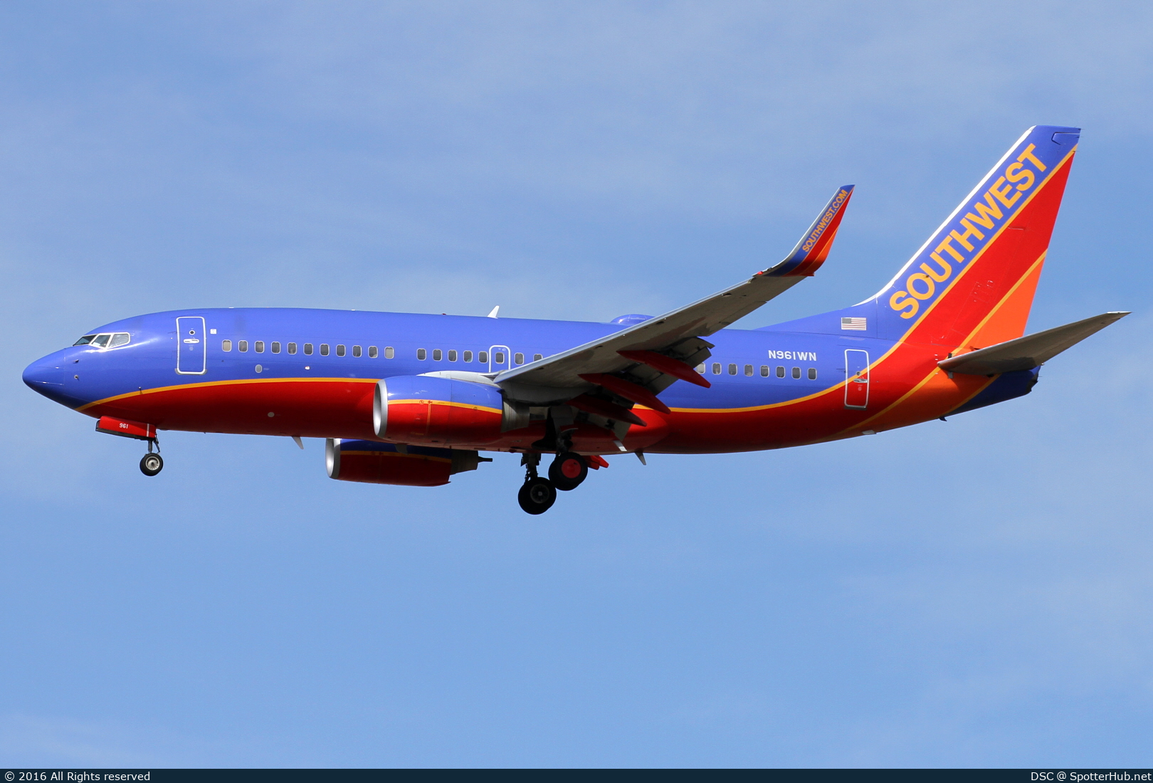 Photo of N961WN - Boeing 737-7H4 operated by Southwest Airlines