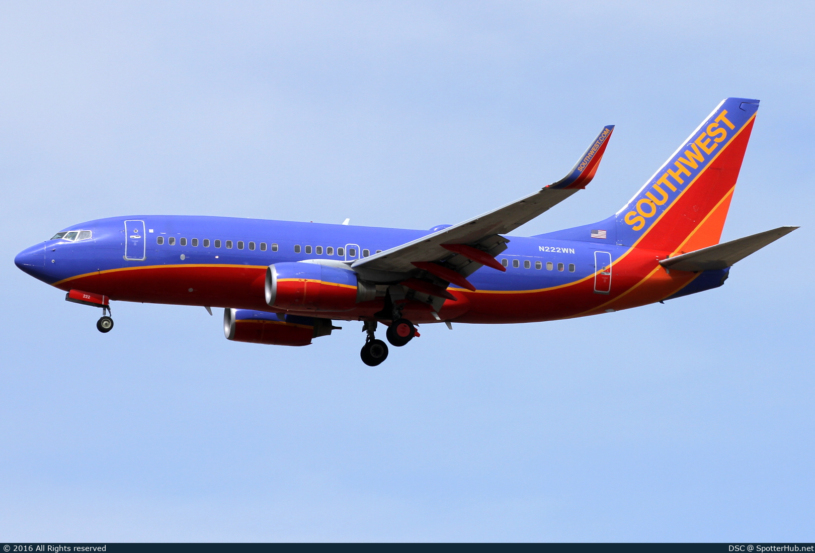 Photo of N222WN - Boeing 737-7H4 operated by Southwest Airlines