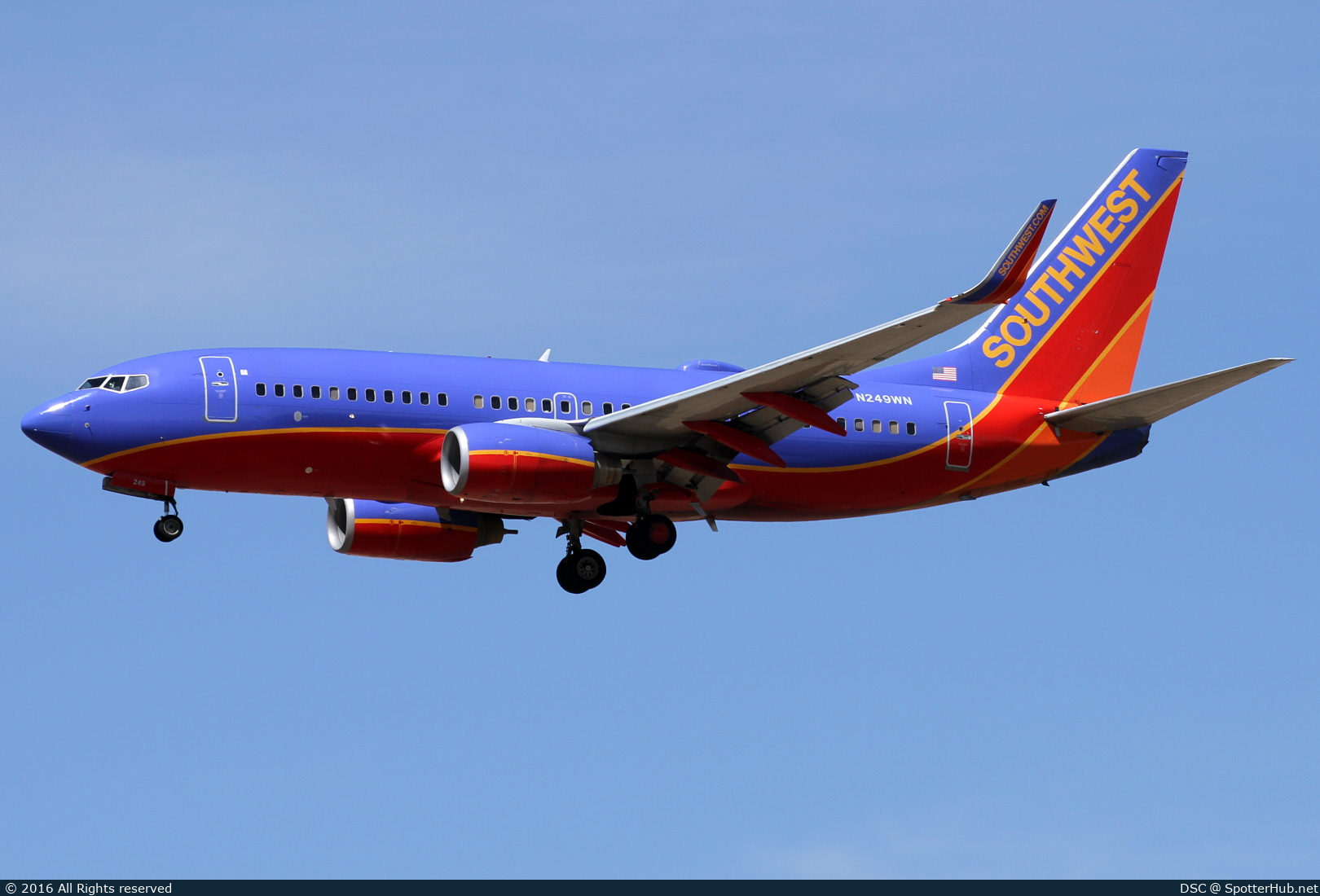 Photo of N249WN - Boeing 737-7H4 operated by Southwest Airlines