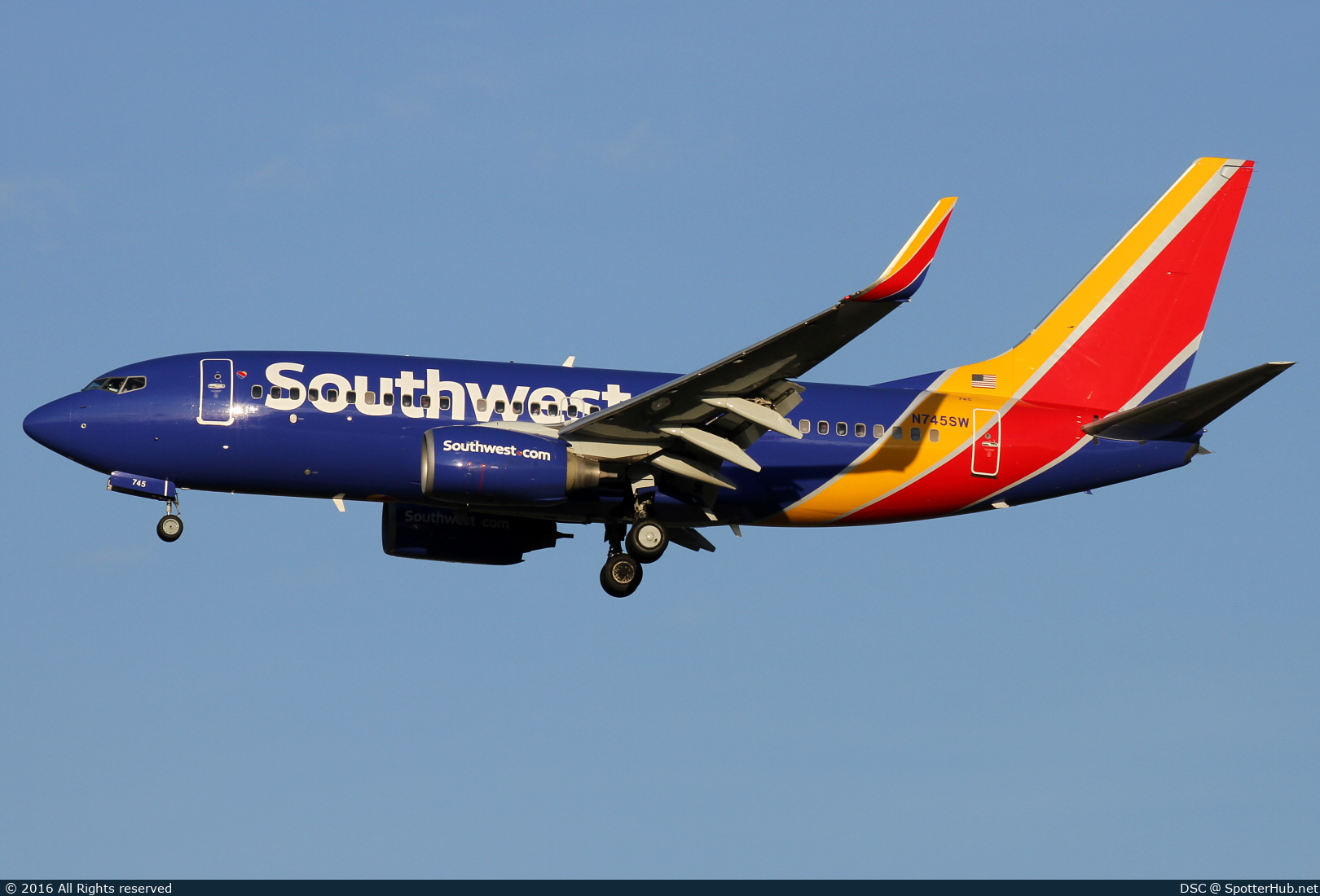 Photo of N745SW - Boeing 737-7H4 operated by Southwest Airlines