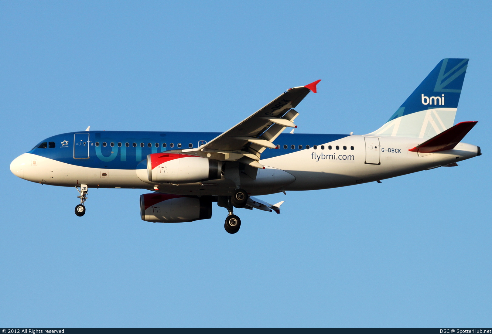 Photo of G-DBCK - Airbus A319-131 operated by bmi British Midland