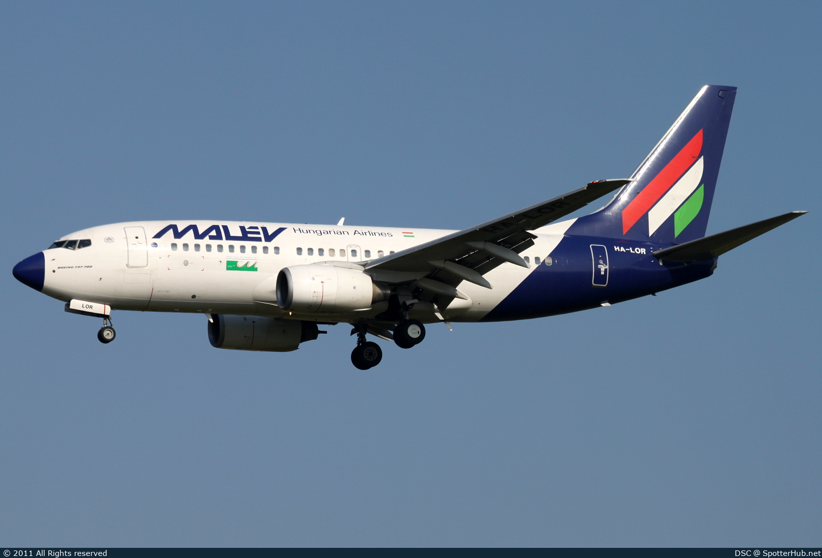 Photo of HA-LOR - Boeing 737-7Q8 operated by Malév Hungarian Airlines