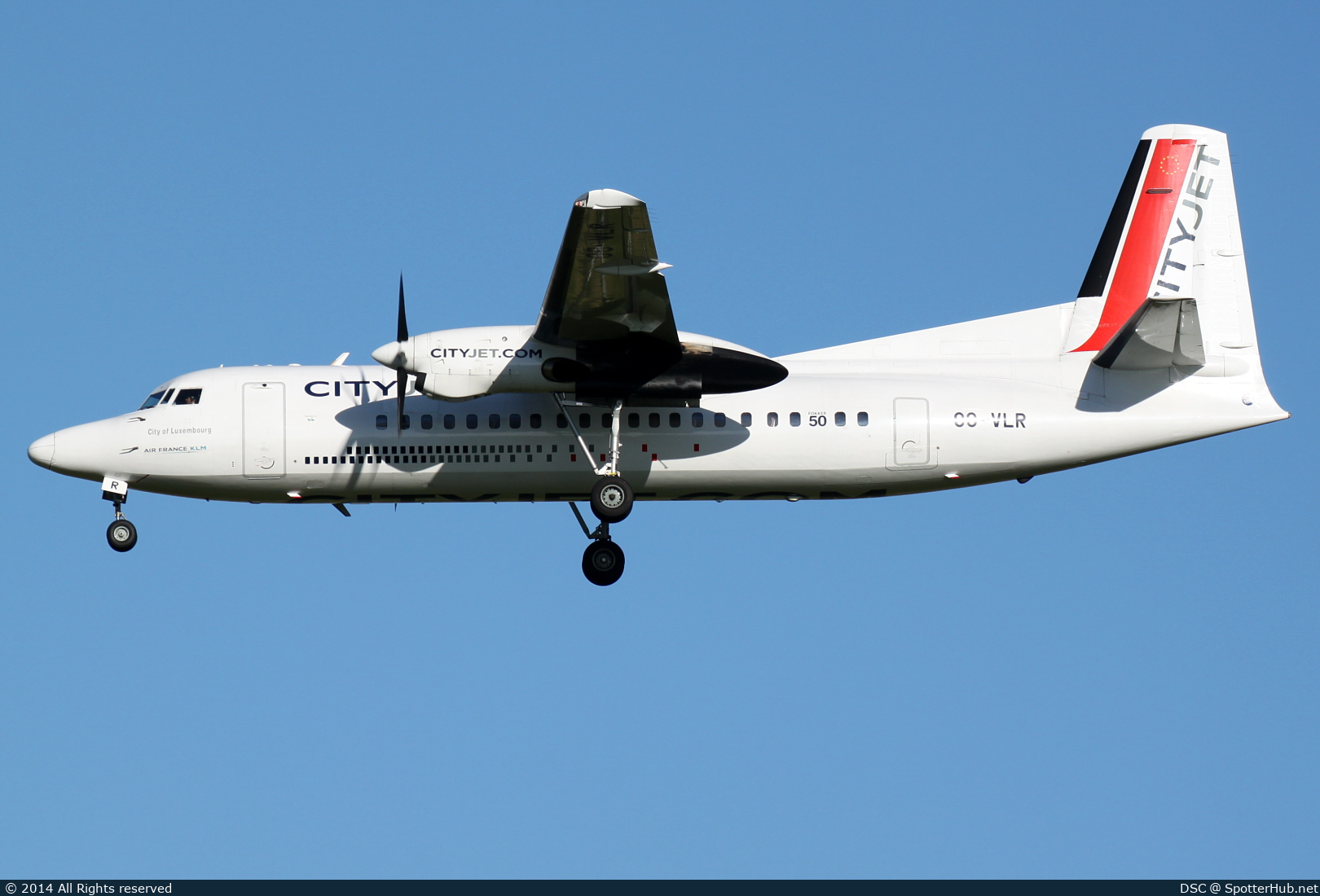 Photo of OO-VLR - Fokker 50 operated by CityJet
