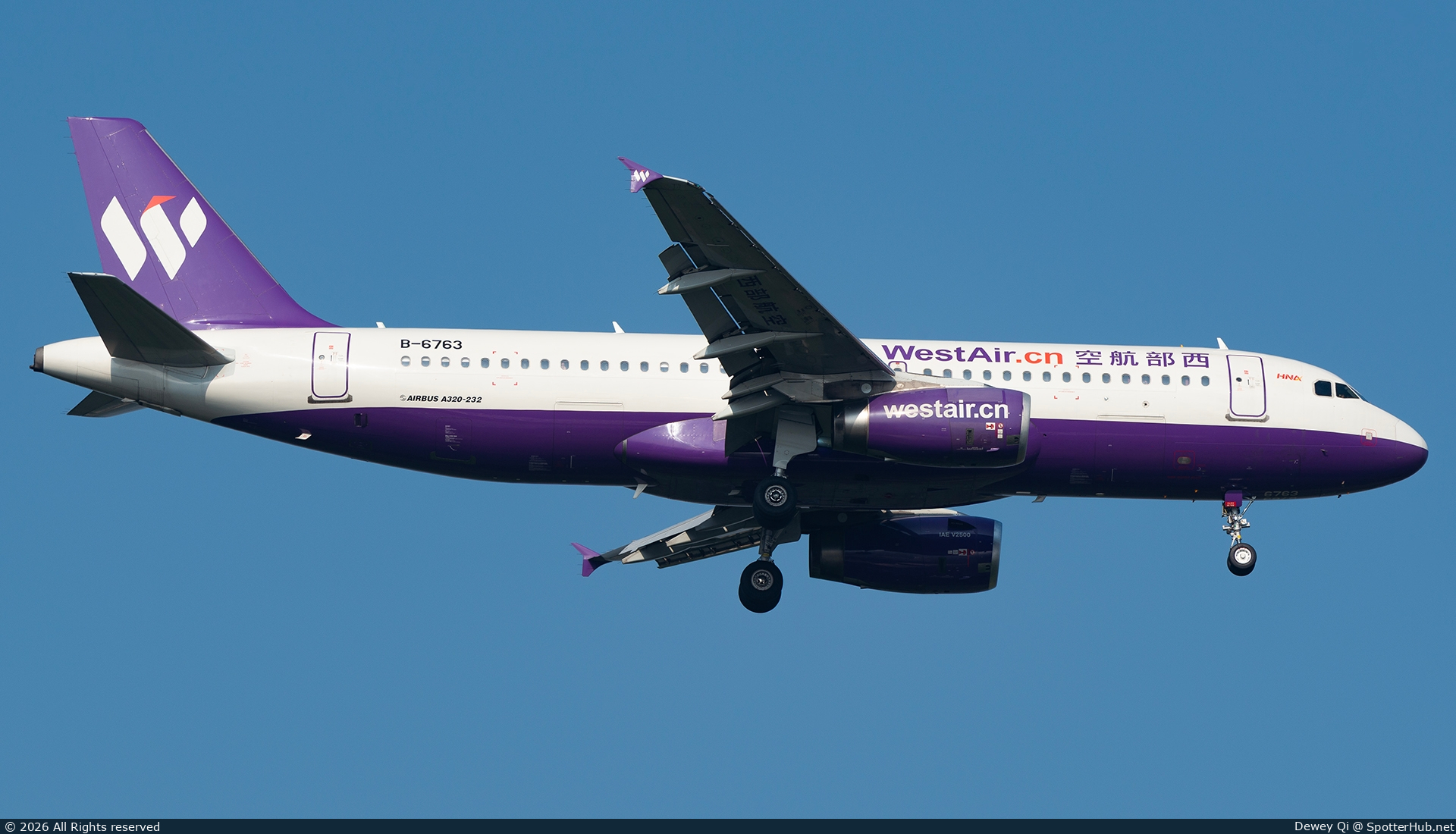 Photo of B-6763 - Airbus A320-232 operated by West Air