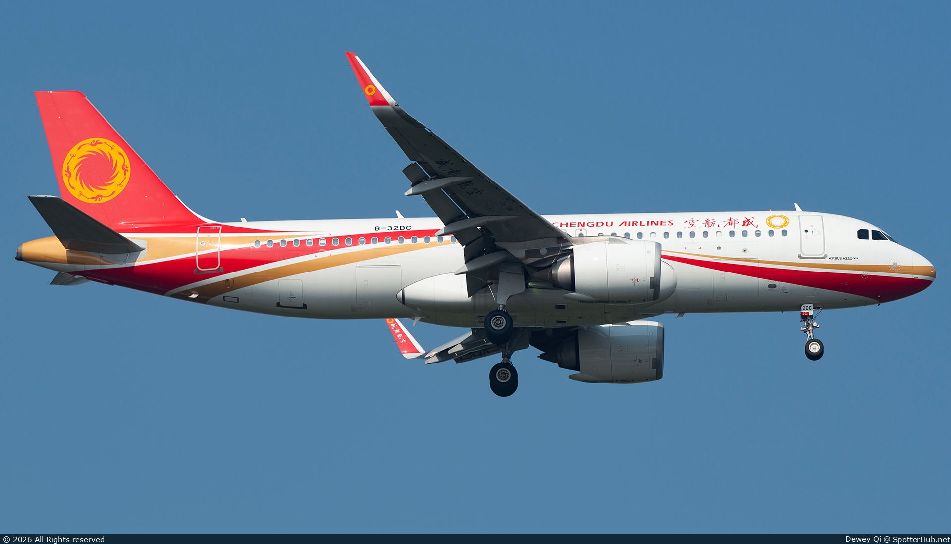 Photo of B-32DC - Airbus A320-251N operated by Chengdu Airlines