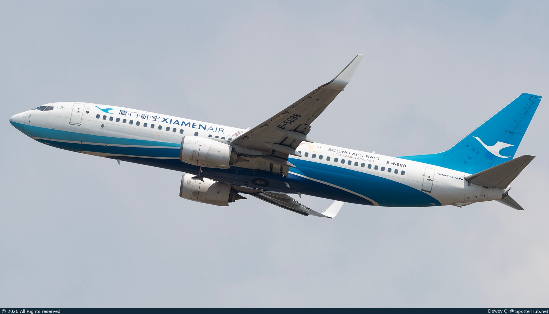 Photo of B-5688 - Boeing 737-85C operated by Xiamen Airlines