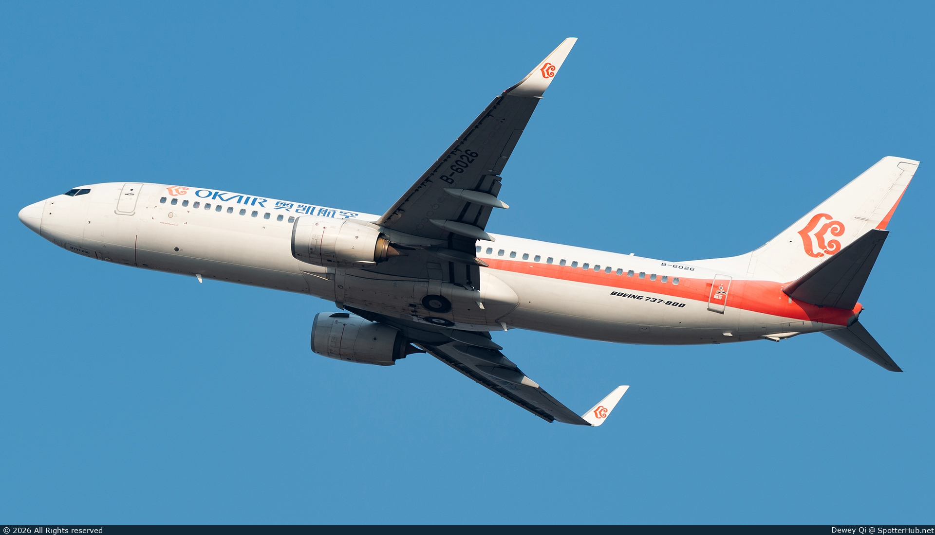Photo of B-6026 - Boeing 737-8SH operated by OK Air