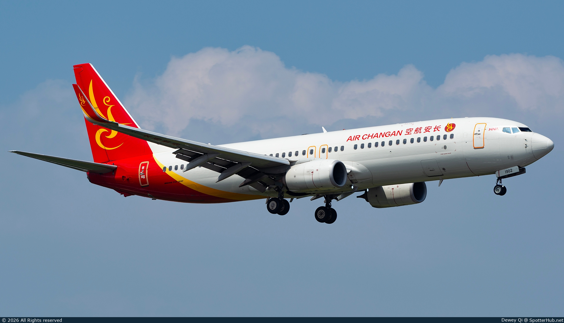 Photo of B-1902 - Boeing 737-86J operated by Air Changan