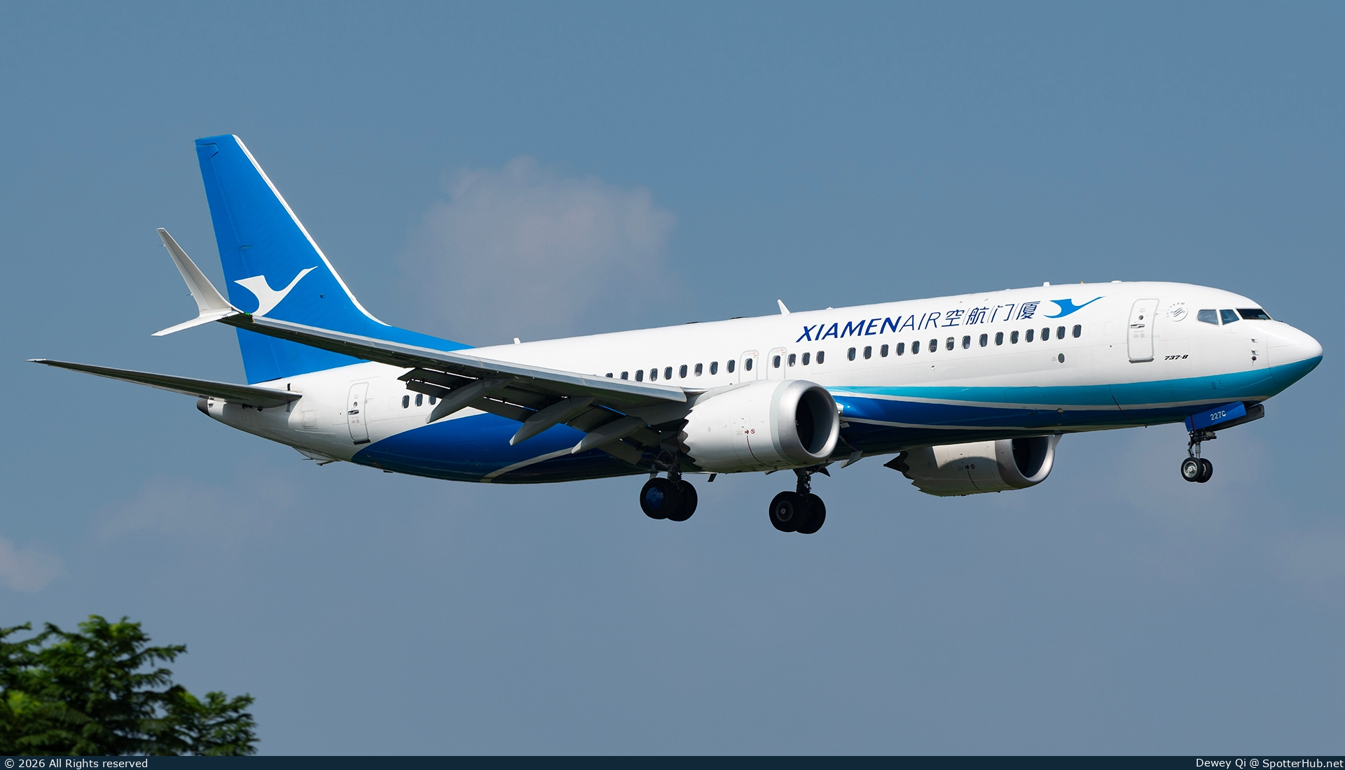 Photo of B-227C - Boeing 737 MAX 8 operated by Xiamen Airlines