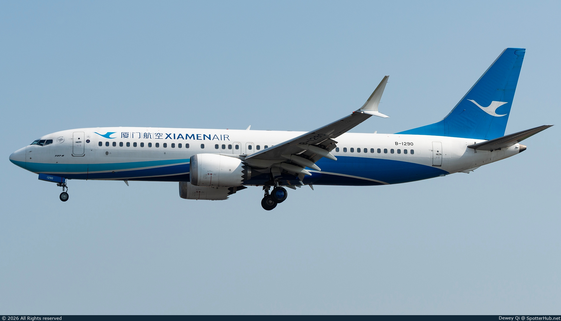 Photo of B-1290 - Boeing 737 MAX 8 operated by Xiamen Airlines
