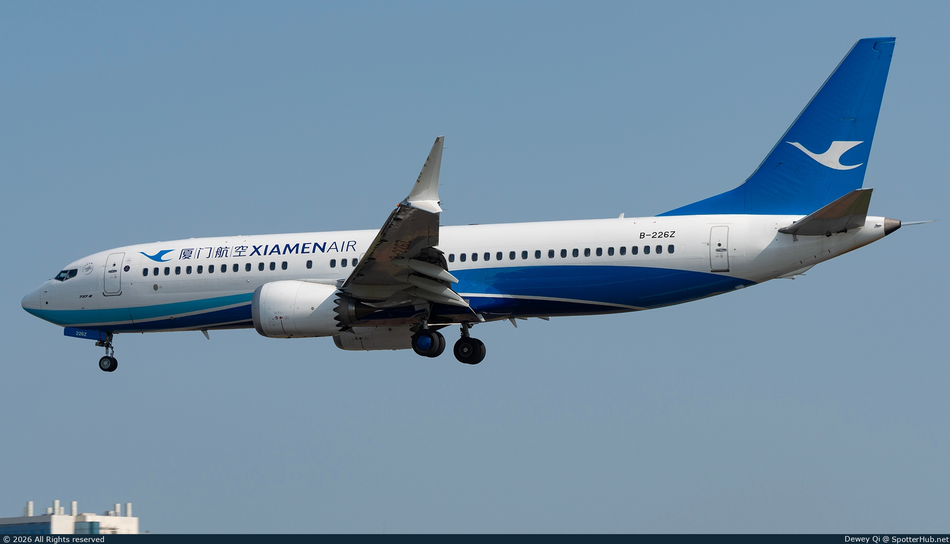 Photo of B-226Z - Boeing 737 MAX 8 operated by Xiamen Airlines