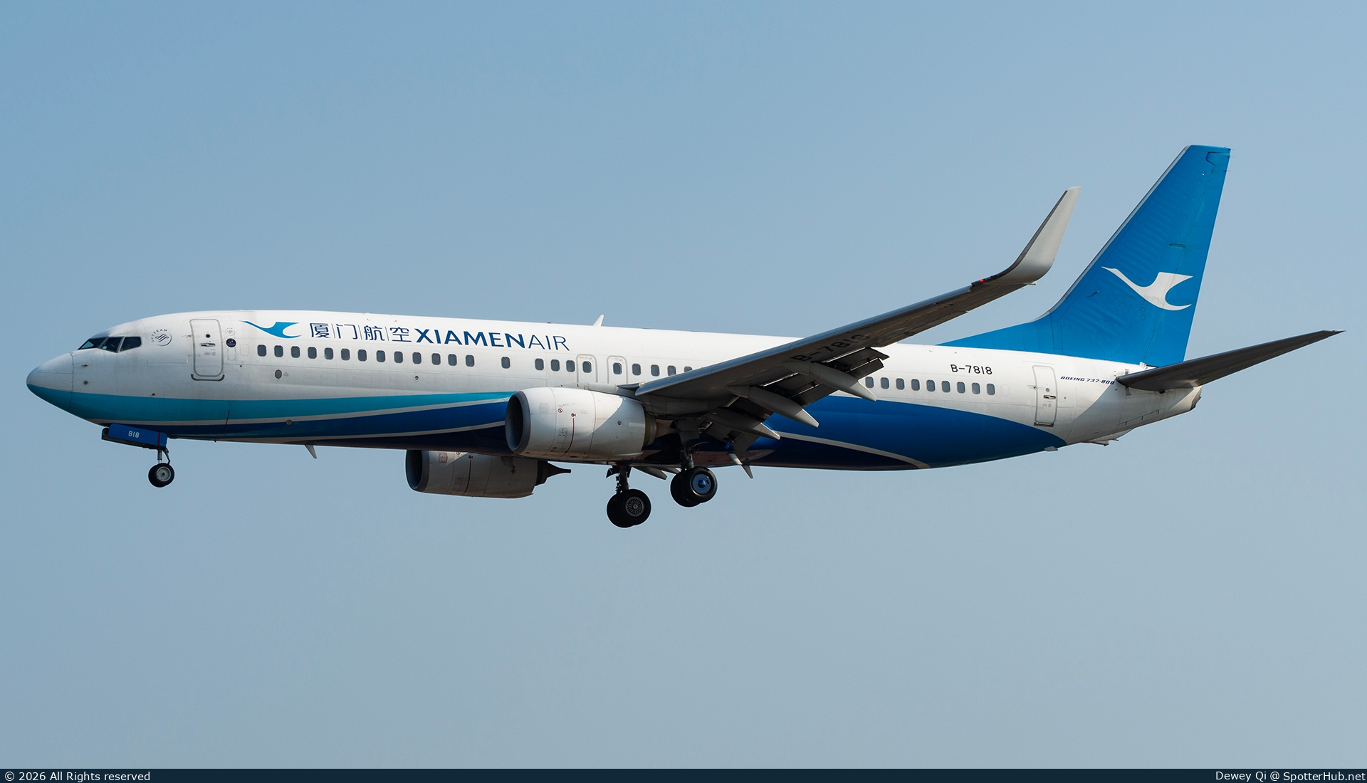 Photo of B-7818 - Boeing 737-85C operated by Xiamen Airlines