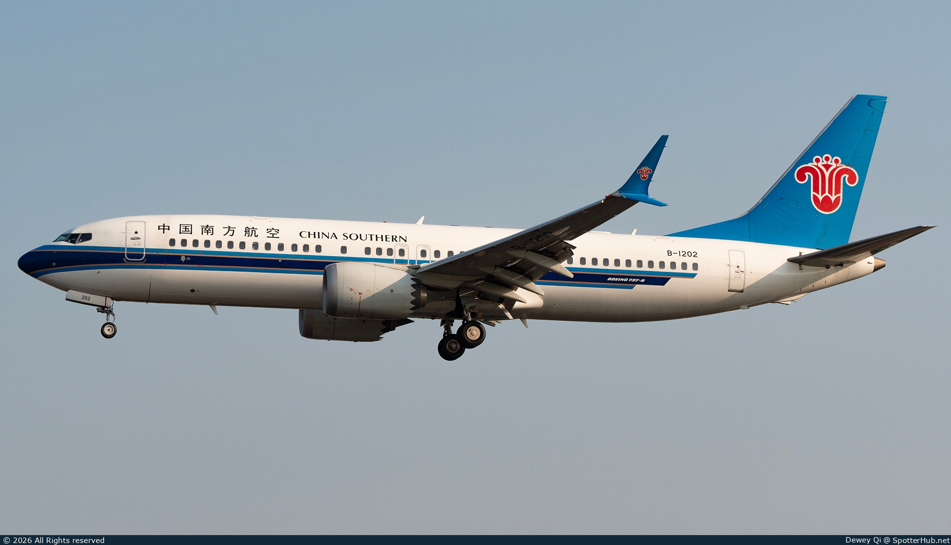 Photo of B-1202 - Boeing 737 MAX 8 operated by China Southern Airlines