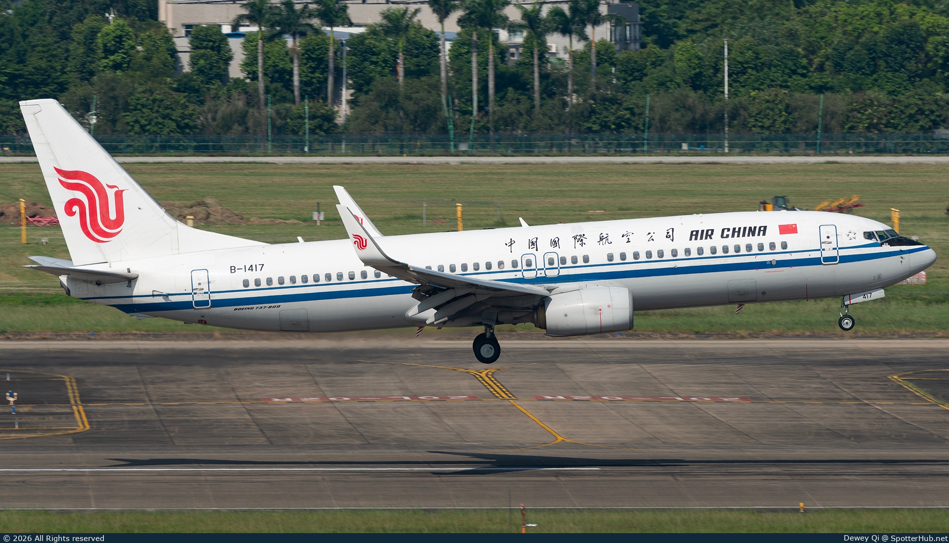 Photo of B-1417 - Boeing 737-89L operated by Air China