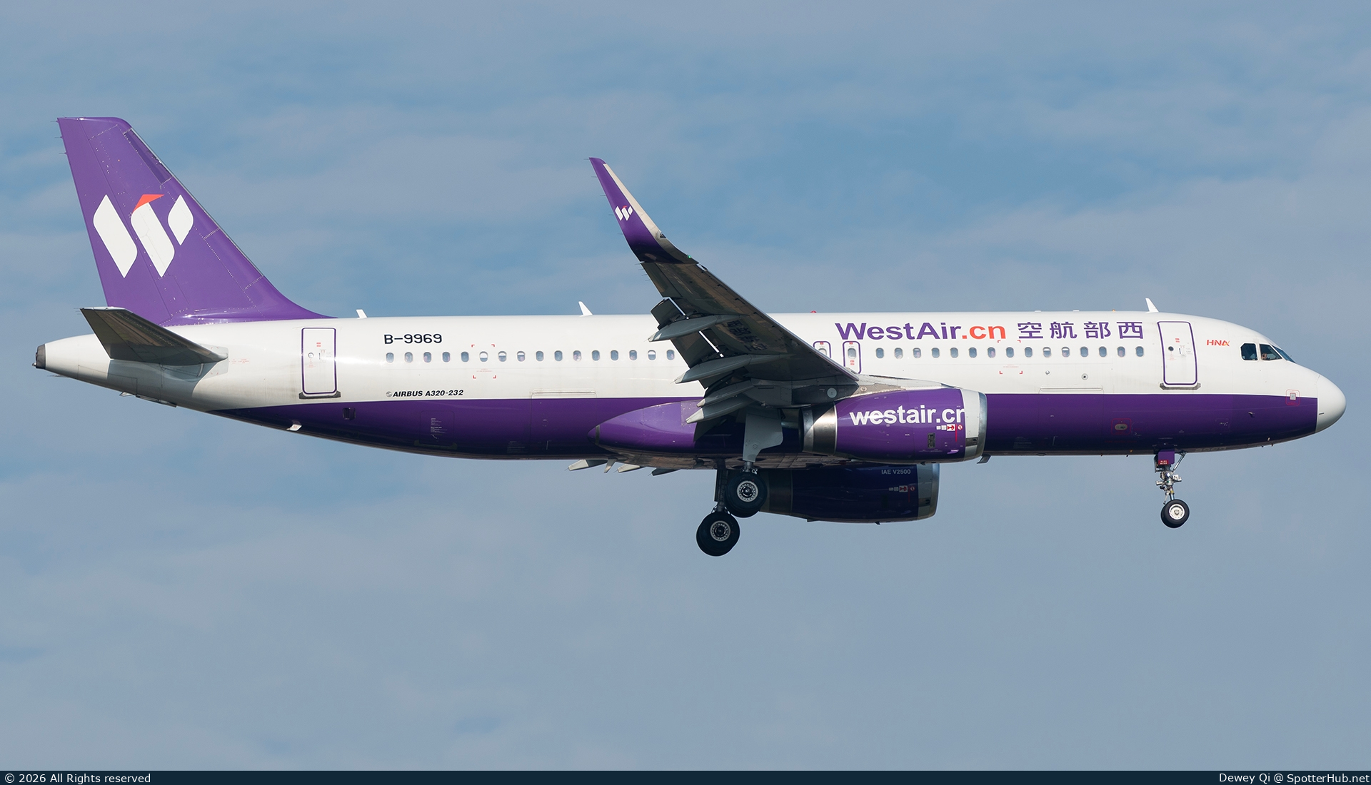 Photo of B-9969 - Airbus A320-232 operated by West Air